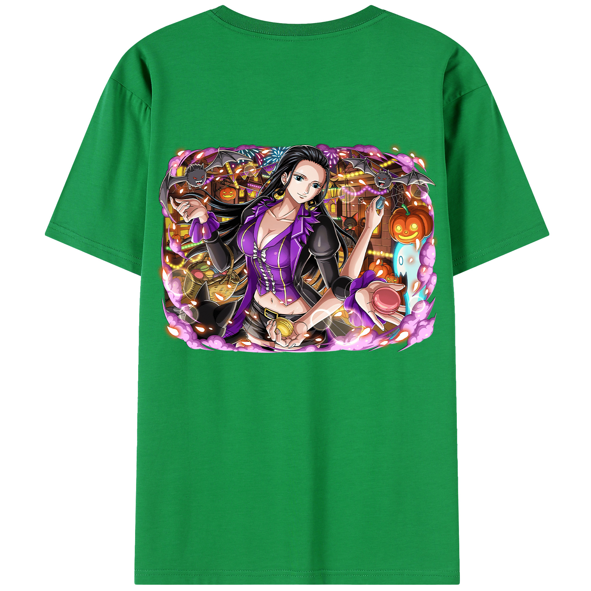 ワンピース ニコ・ロビン ONE PIECE Nico Robin 綿100％半袖Tシャツ（背面プリント）