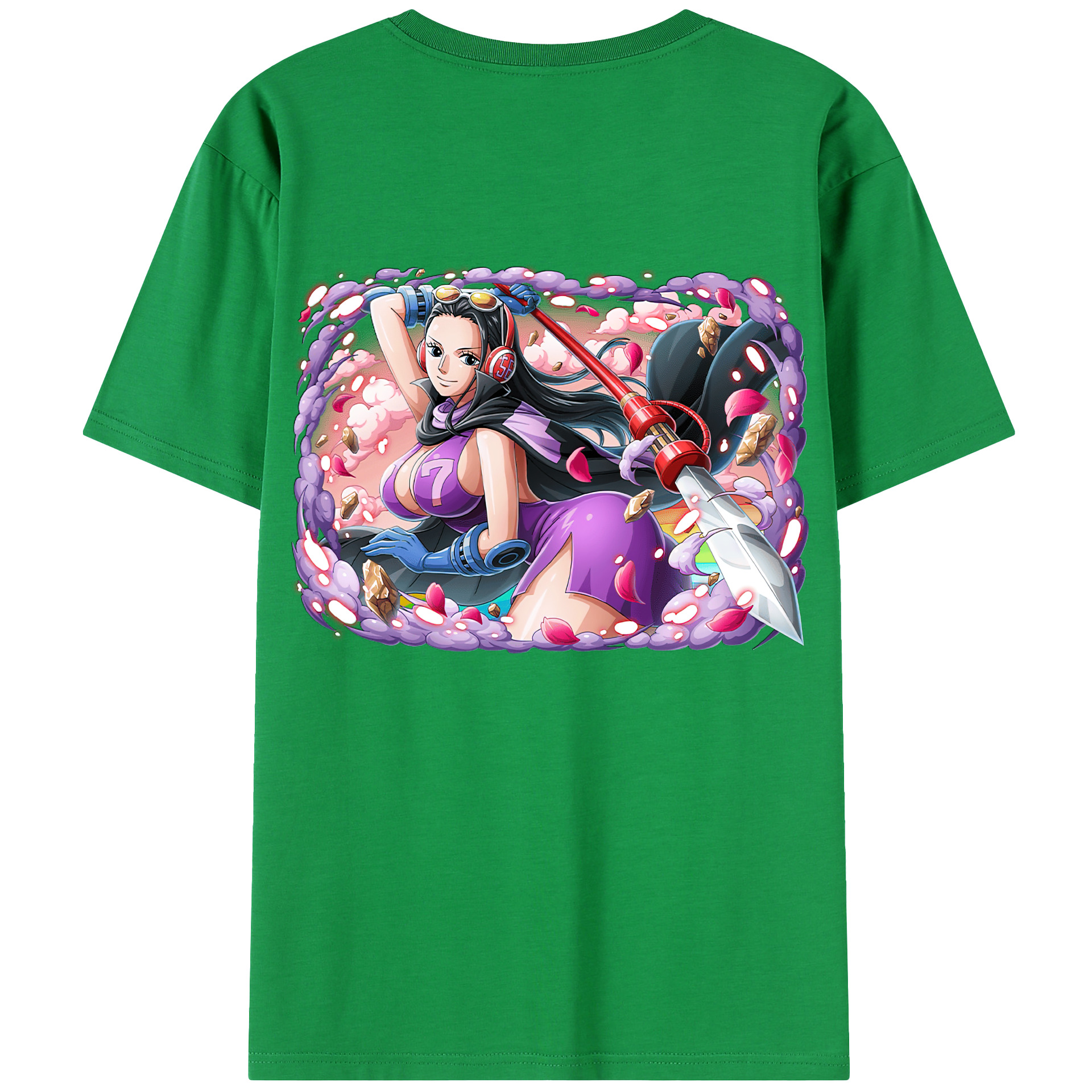ワンピース ニコ・ロビン ONE PIECE Nico Robin 綿100％半袖Tシャツ（背面プリント）