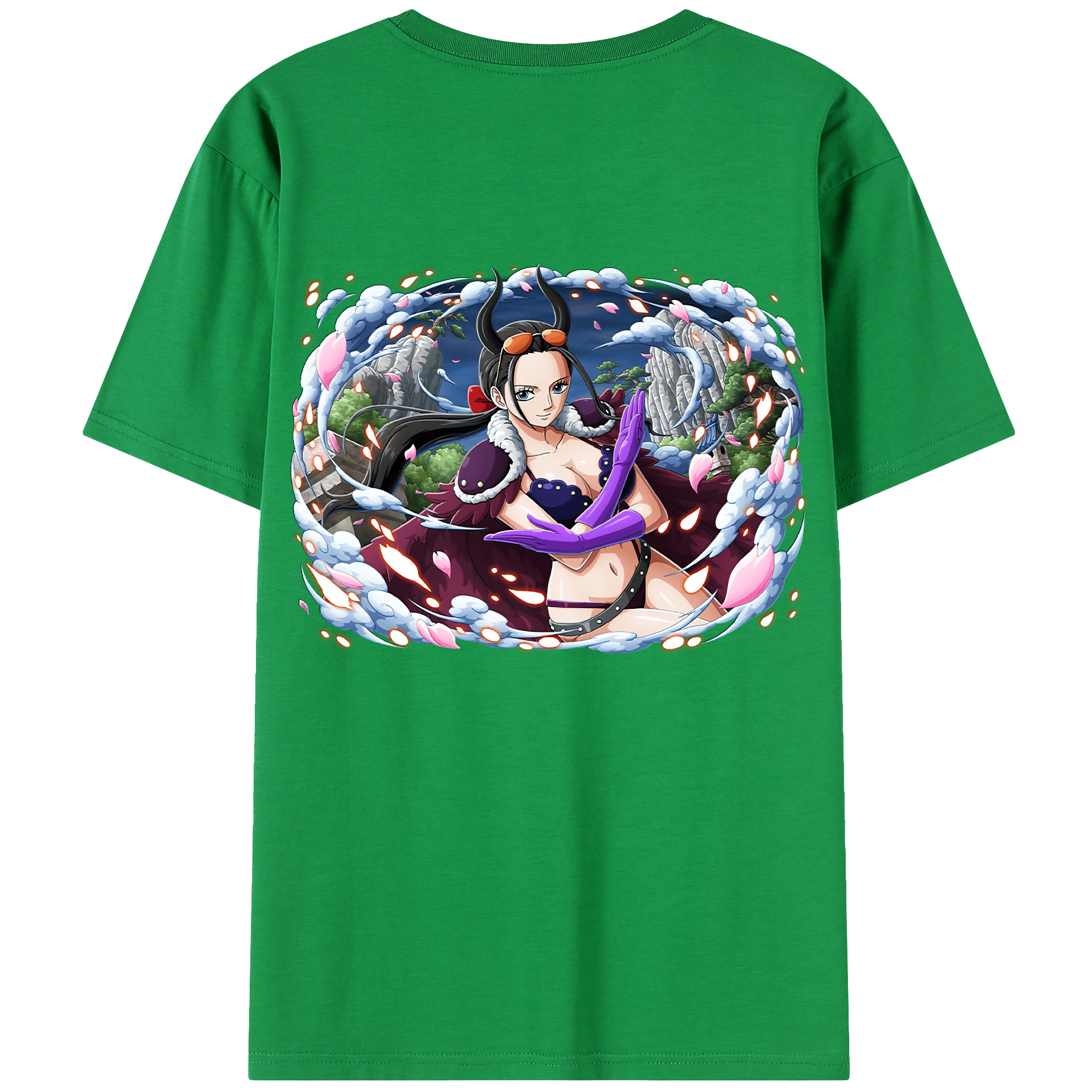 ワンピース ニコ・ロビン ONE PIECE Nico Robin 綿100％半袖Tシャツ（背面プリント）