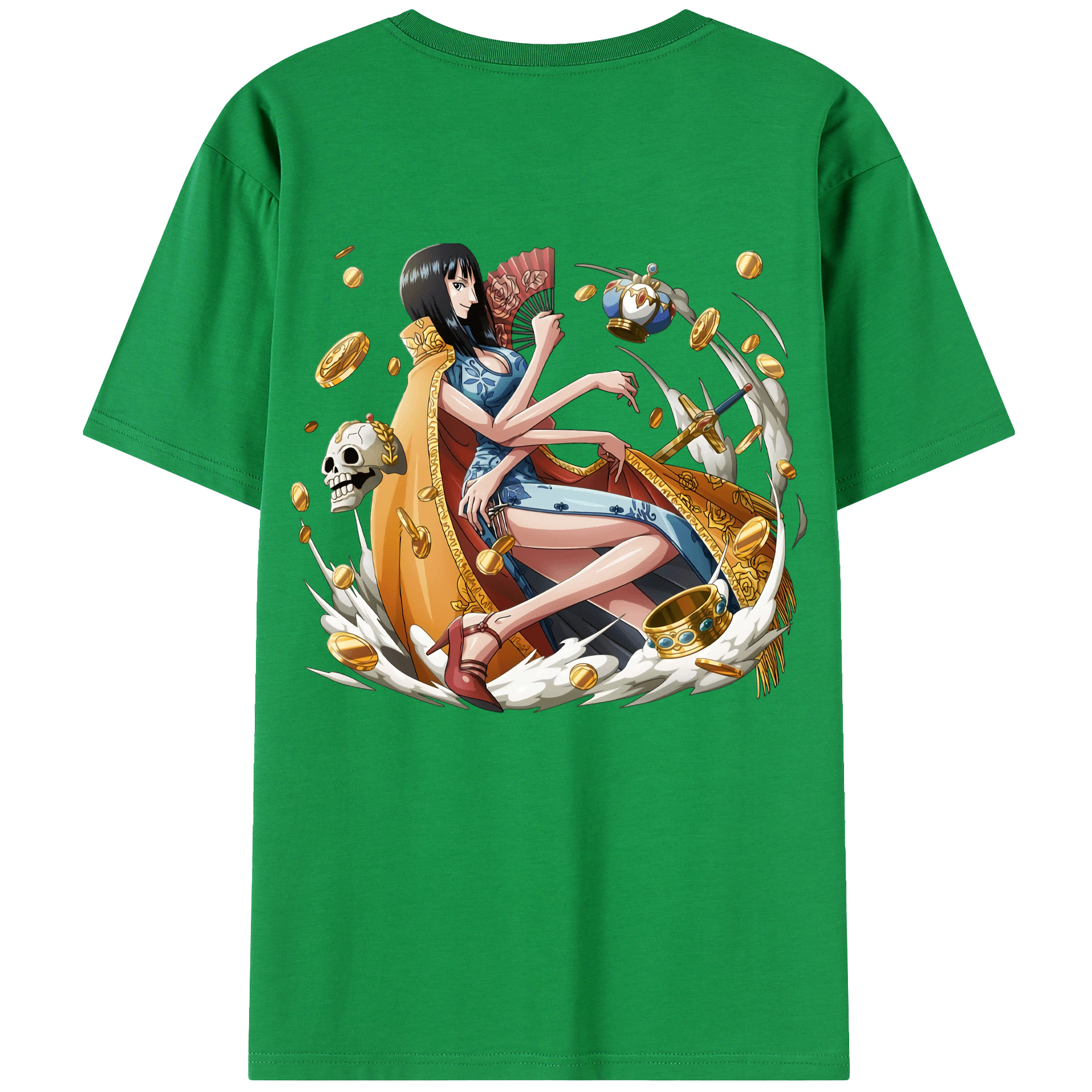 ワンピース ニコ・ロビン ONE PIECE Nico Robin 綿100％半袖Tシャツ（背面プリント）