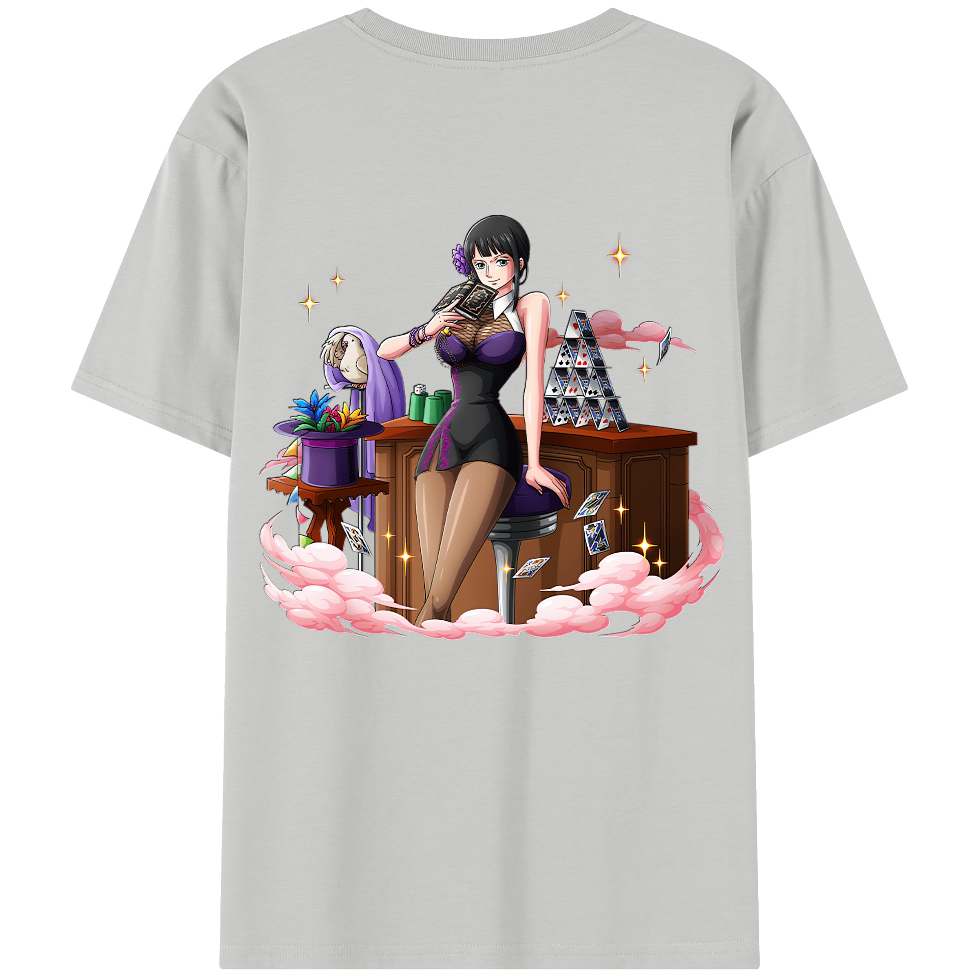 ワンピース ニコ・ロビン ONE PIECE Nico Robin 綿100％半袖Tシャツ（背面プリント）