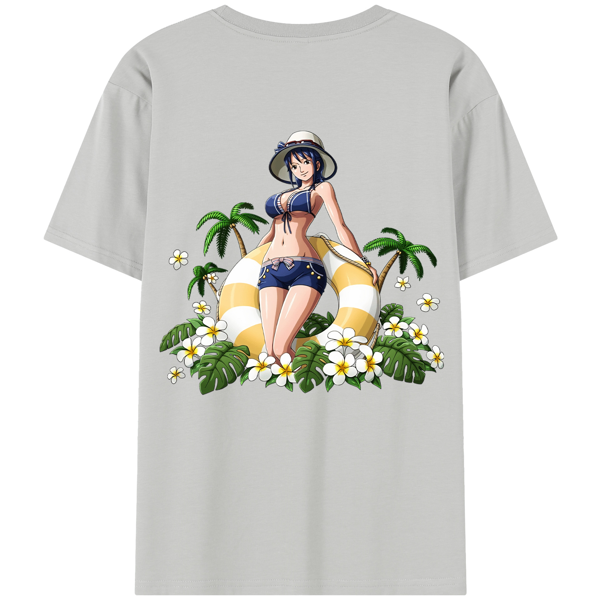ワンピース ニコ・ロビン ONE PIECE Nico Robin 綿100％半袖Tシャツ（背面プリント）