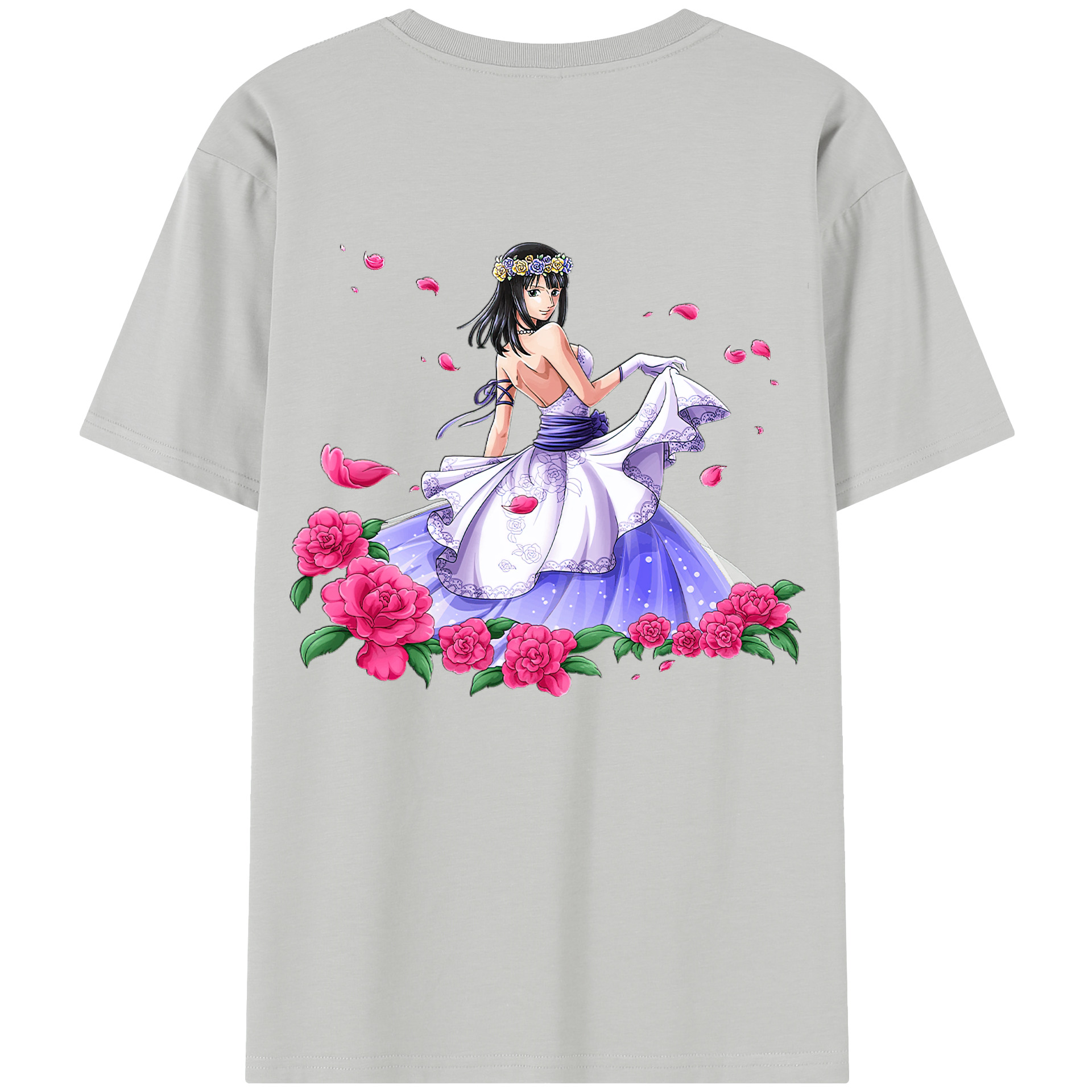 ワンピース ニコ・ロビン ONE PIECE Nico Robin 綿100％半袖Tシャツ（背面プリント）