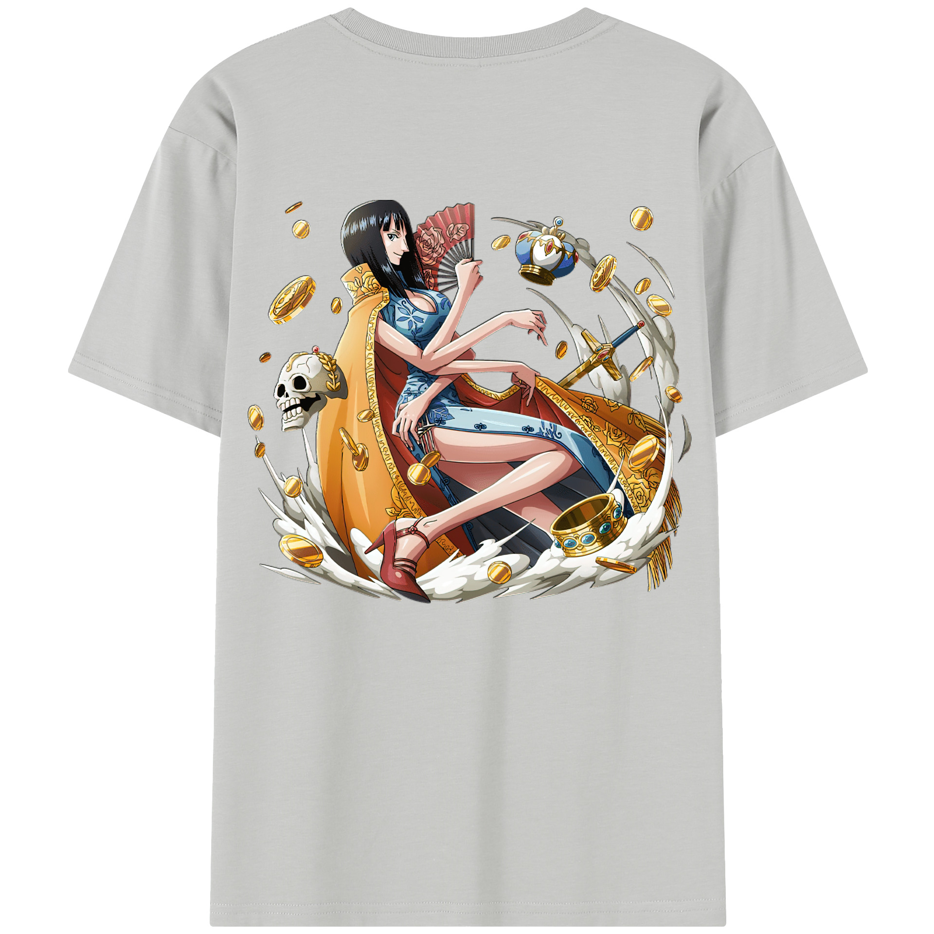 ワンピース ニコ・ロビン ONE PIECE Nico Robin 綿100％半袖Tシャツ（背面プリント）