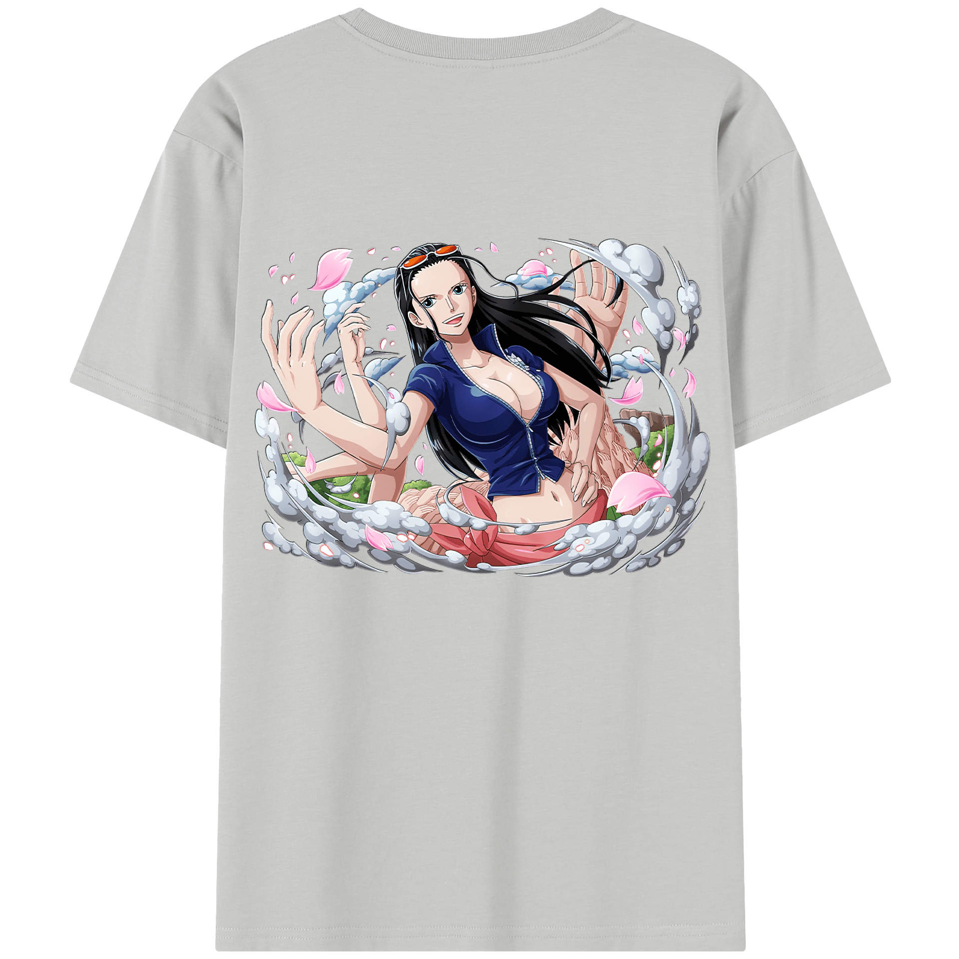ワンピース ニコ・ロビン ONE PIECE Nico Robin 綿100％半袖Tシャツ（背面プリント）