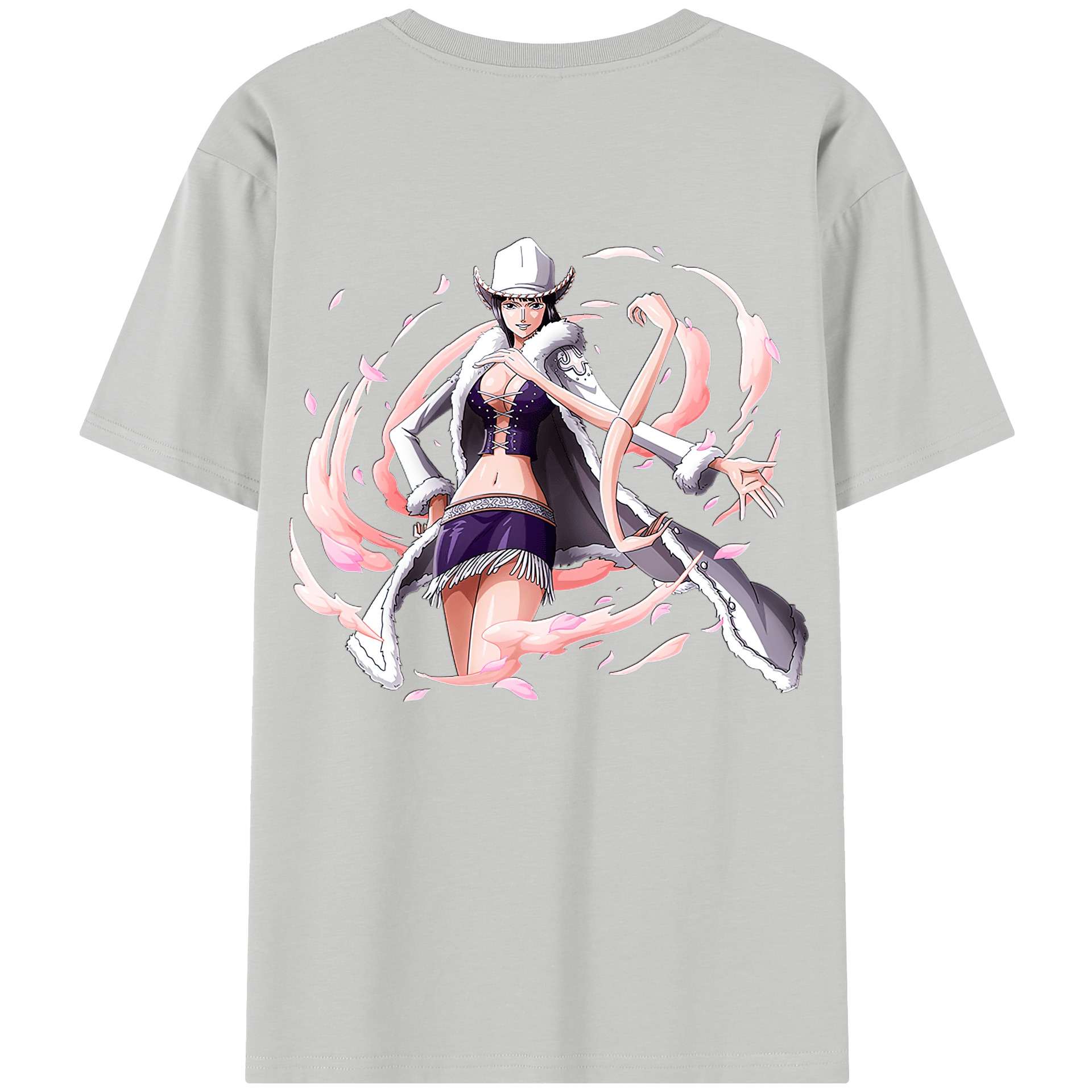 ワンピース ニコ・ロビン ONE PIECE Nico Robin 綿100％半袖Tシャツ（背面プリント）