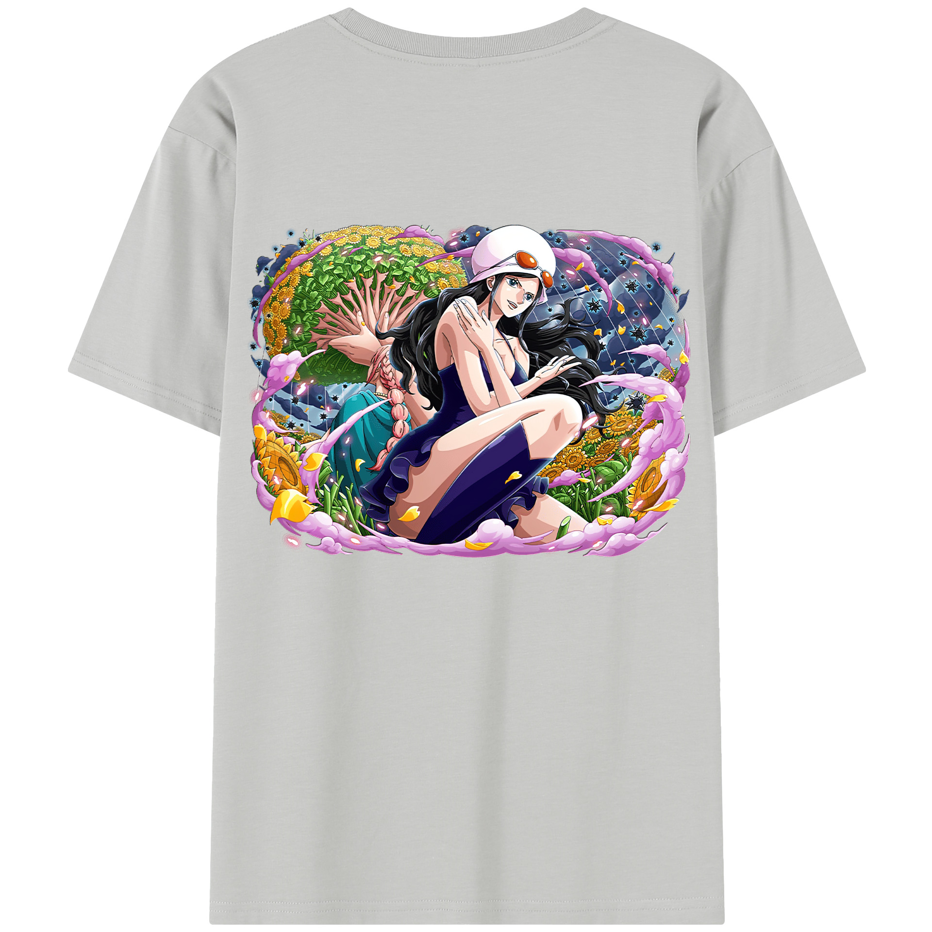 ワンピース ニコ・ロビン ONE PIECE Nico Robin 綿100％半袖Tシャツ（背面プリント）