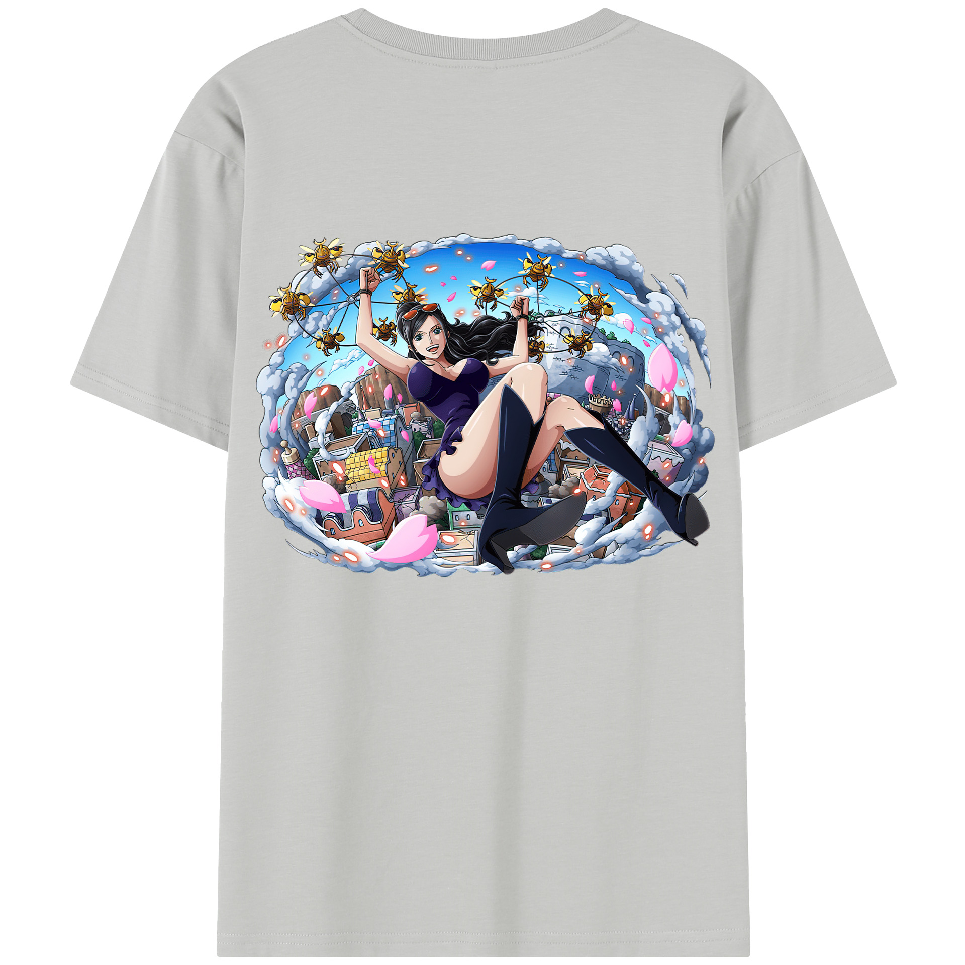ワンピース ニコ・ロビン ONE PIECE Nico Robin 綿100％半袖Tシャツ（背面プリント）