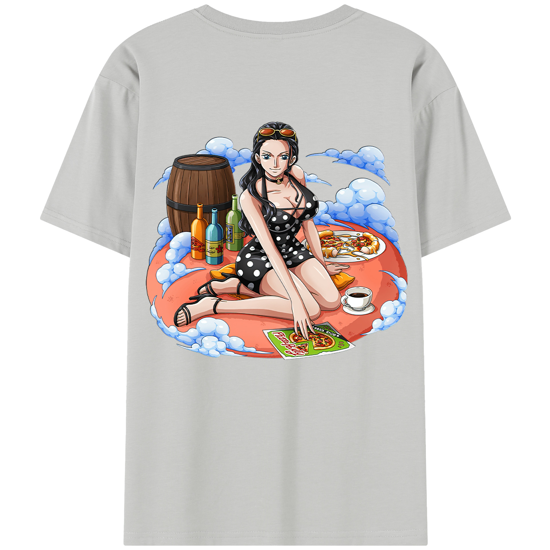 ワンピース ニコ・ロビン ONE PIECE Nico Robin 綿100％半袖Tシャツ（背面プリント）