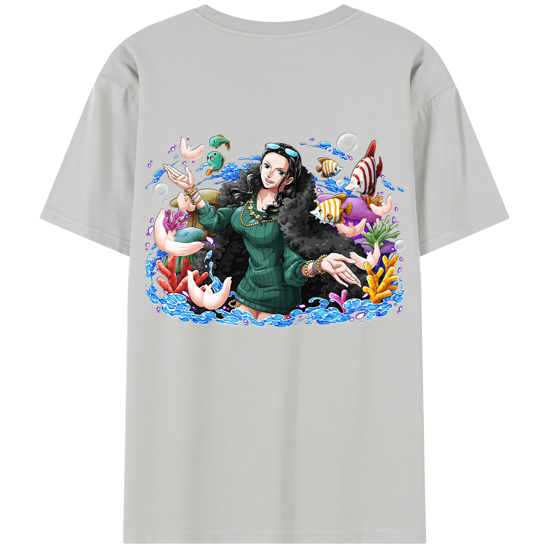 ワンピース ニコ・ロビン ONE PIECE Nico Robin 綿100％半袖Tシャツ（背面プリント）