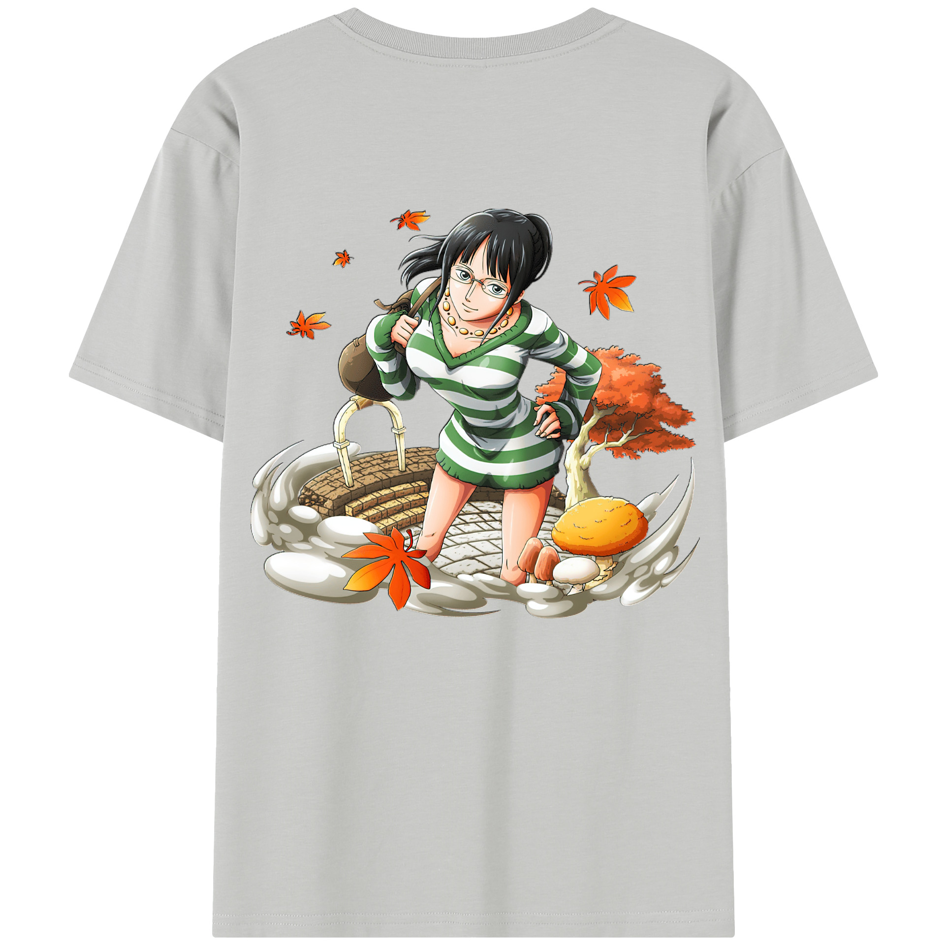 ワンピース ニコ・ロビン ONE PIECE Nico Robin 綿100％半袖Tシャツ（背面プリント）