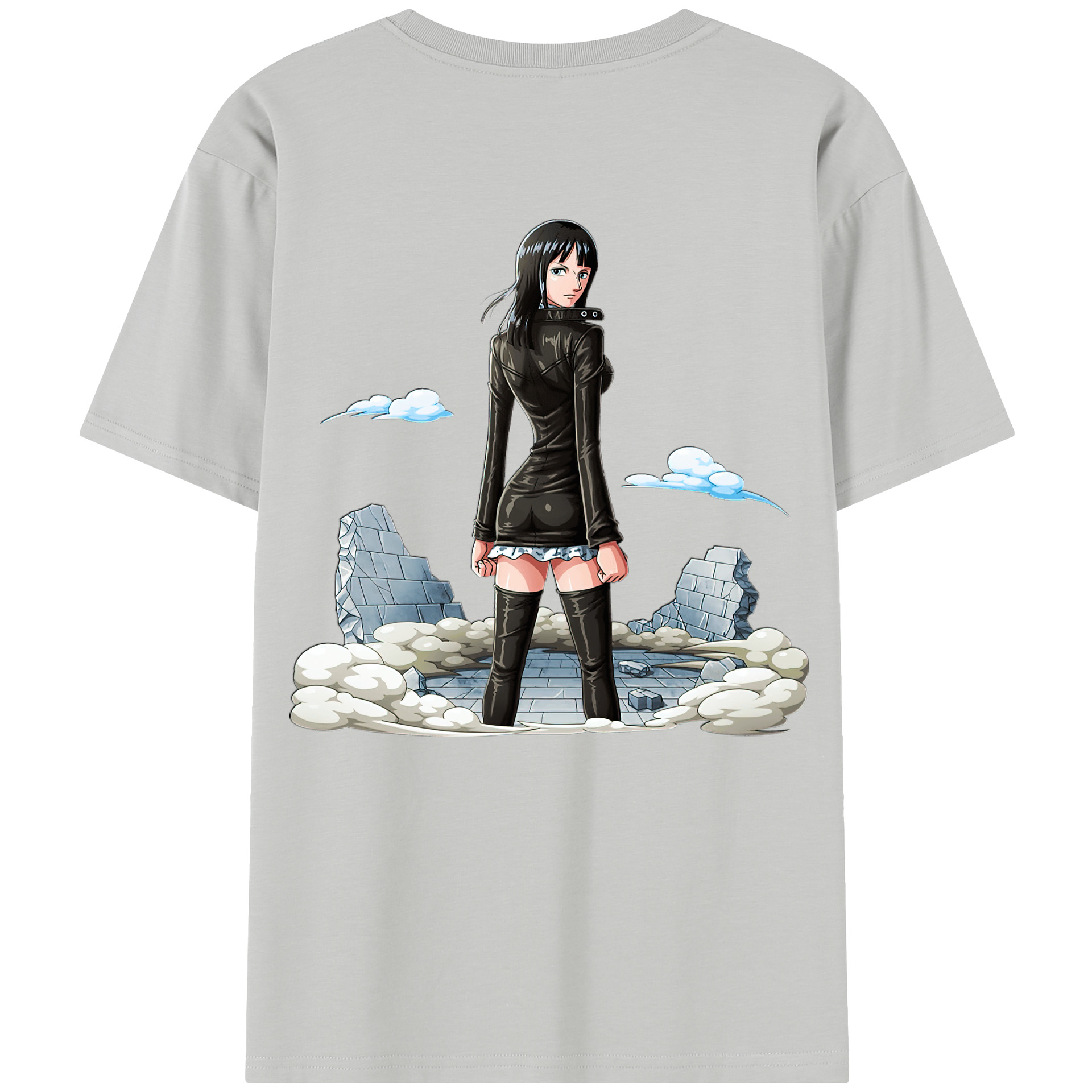 ワンピース ニコ・ロビン ONE PIECE Nico Robin 綿100％半袖Tシャツ（背面プリント）