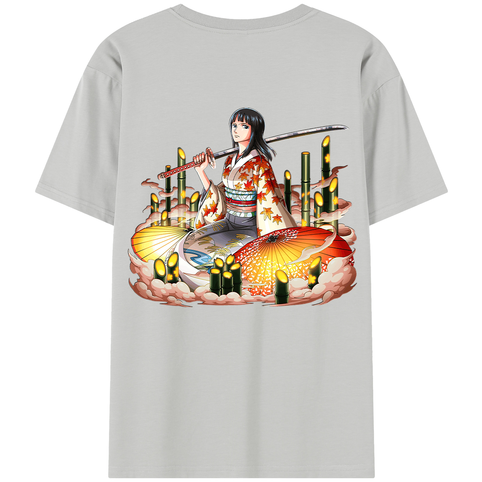 ワンピース ニコ・ロビン ONE PIECE Nico Robin 綿100％半袖Tシャツ（背面プリント）