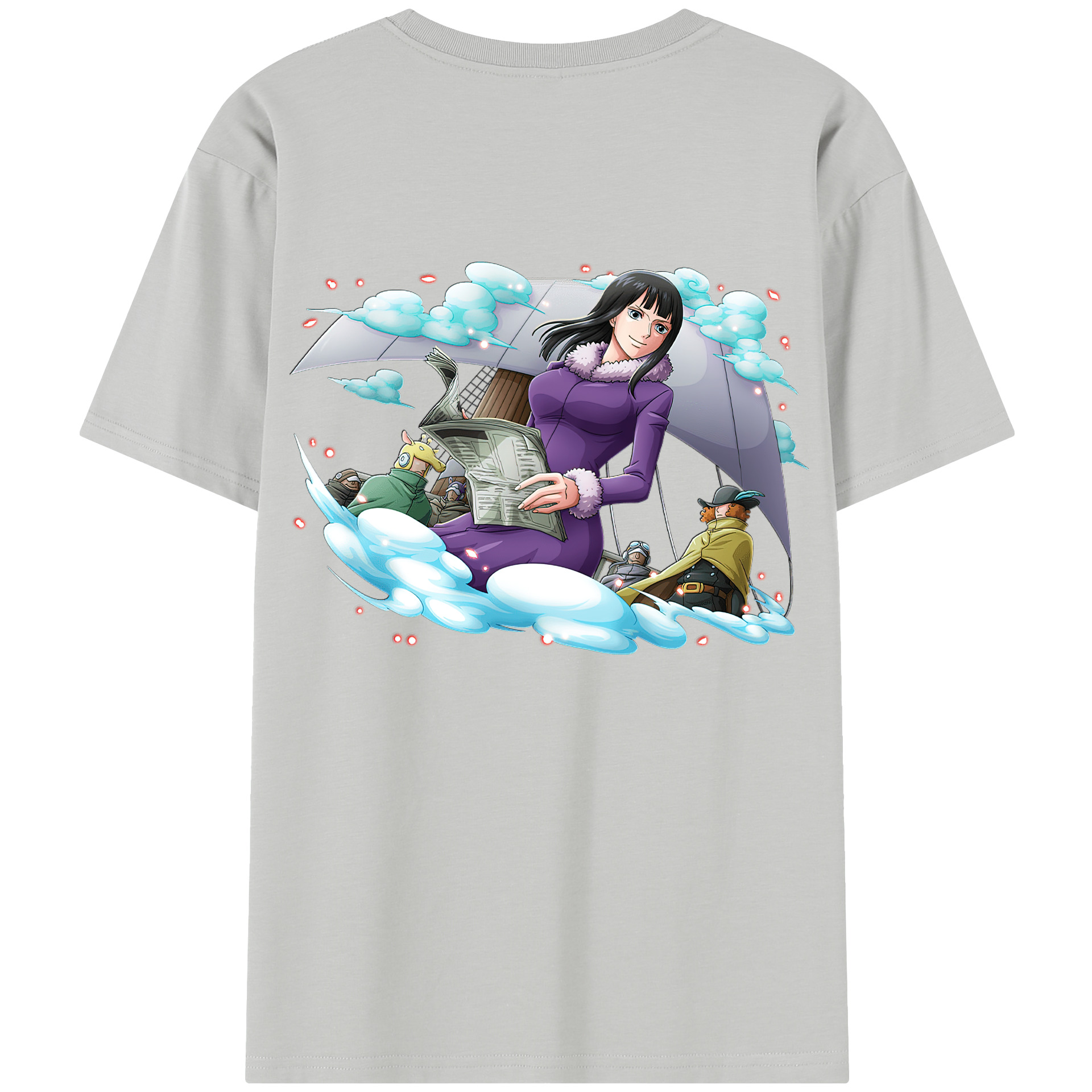 ワンピース ニコ・ロビン ONE PIECE Nico Robin 綿100％半袖Tシャツ（背面プリント）