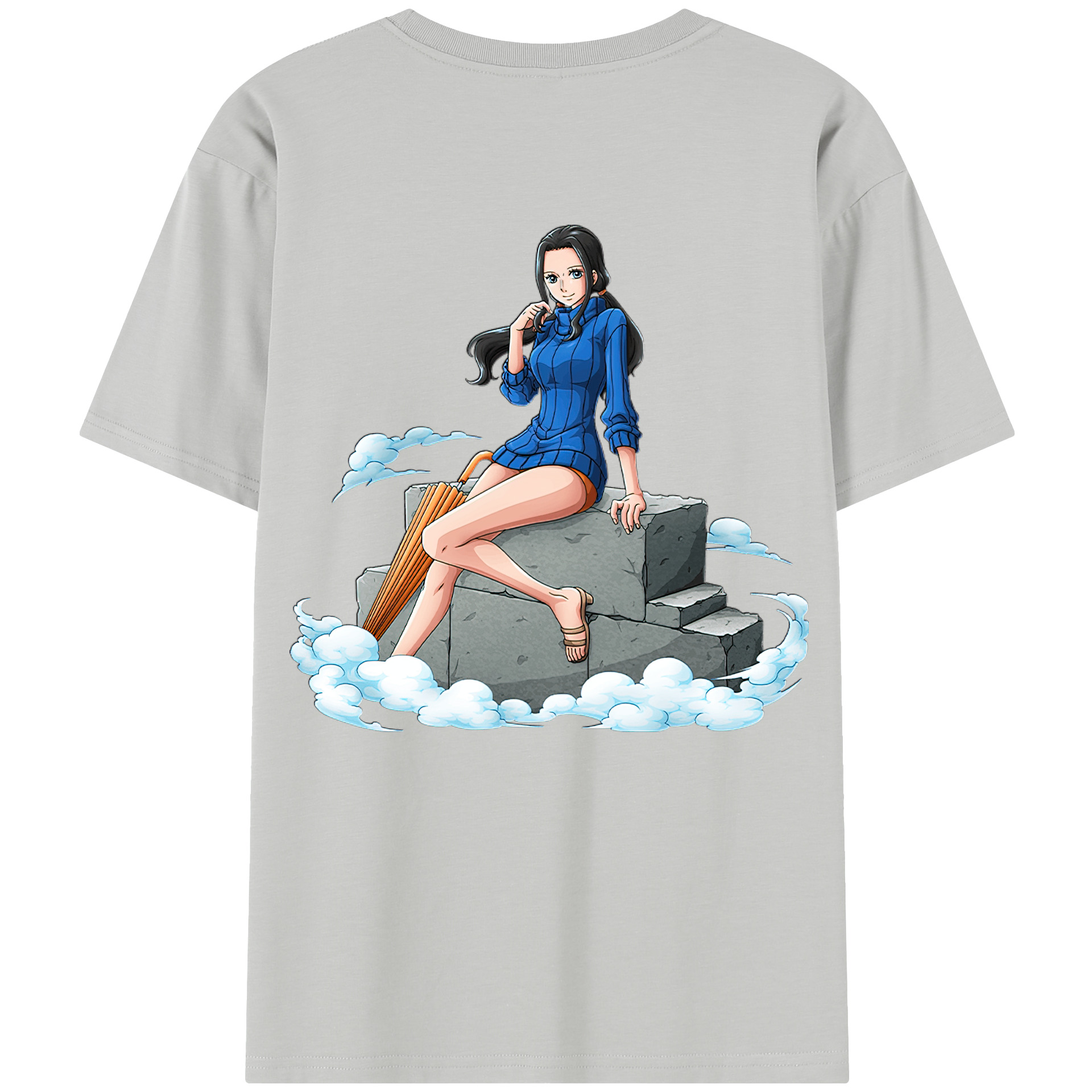 ワンピース ニコ・ロビン ONE PIECE Nico Robin 綿100％半袖Tシャツ（背面プリント）