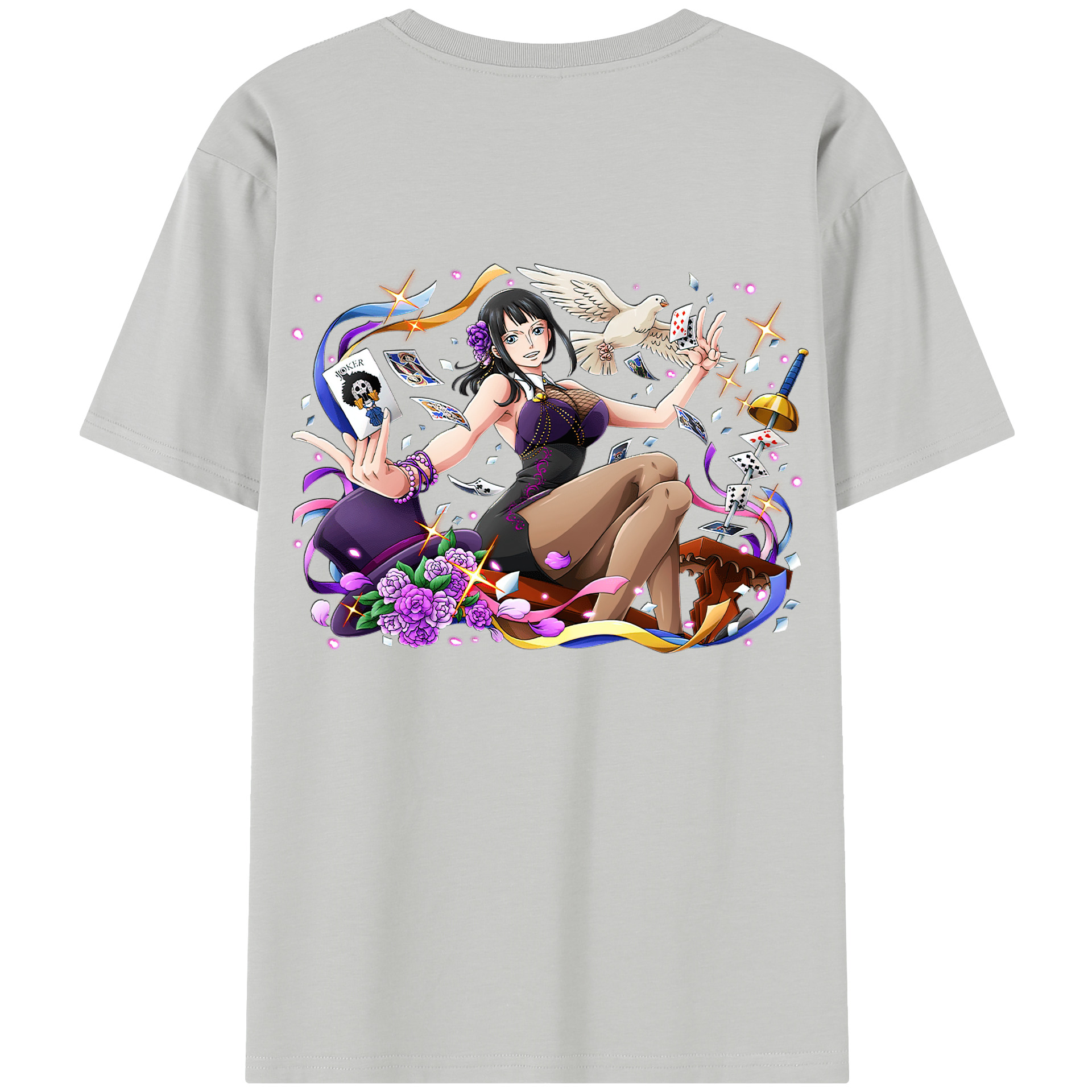 ワンピース ニコ・ロビン ONE PIECE Nico Robin 綿100％半袖Tシャツ（背面プリント）