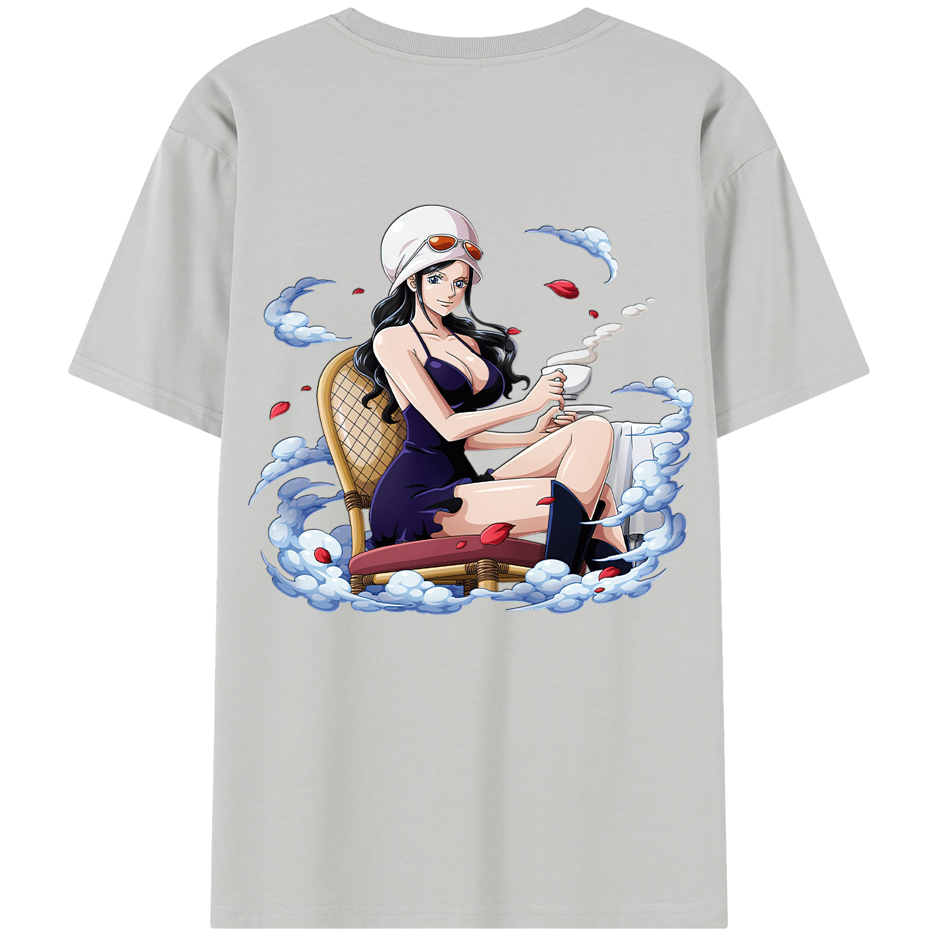 ワンピース ニコ・ロビン ONE PIECE Nico Robin 綿100％半袖Tシャツ（背面プリント）