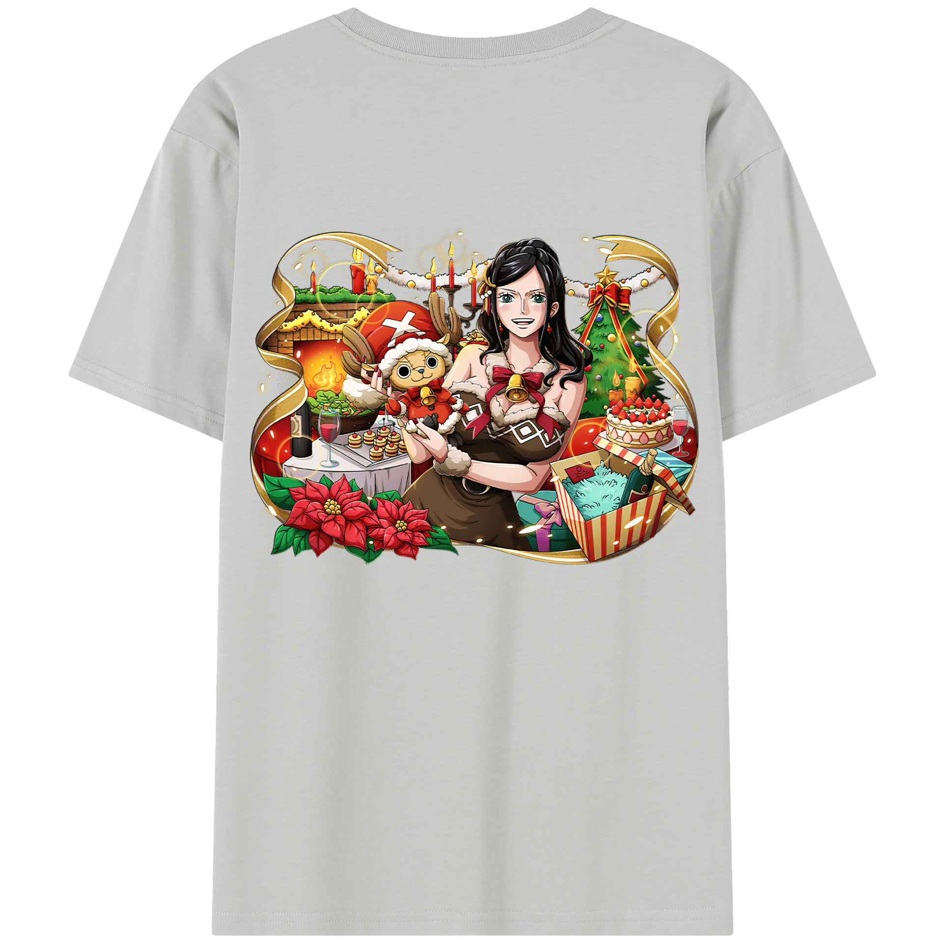 ワンピース ニコ・ロビン ONE PIECE Nico Robin 綿100％半袖Tシャツ（背面プリント）