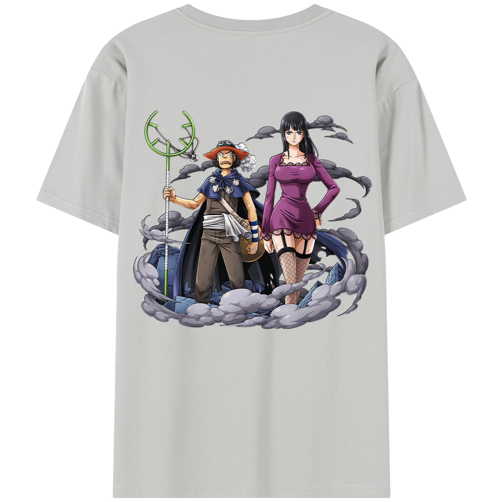 ワンピース ニコ・ロビン ONE PIECE Nico Robin 綿100％半袖Tシャツ（背面プリント）