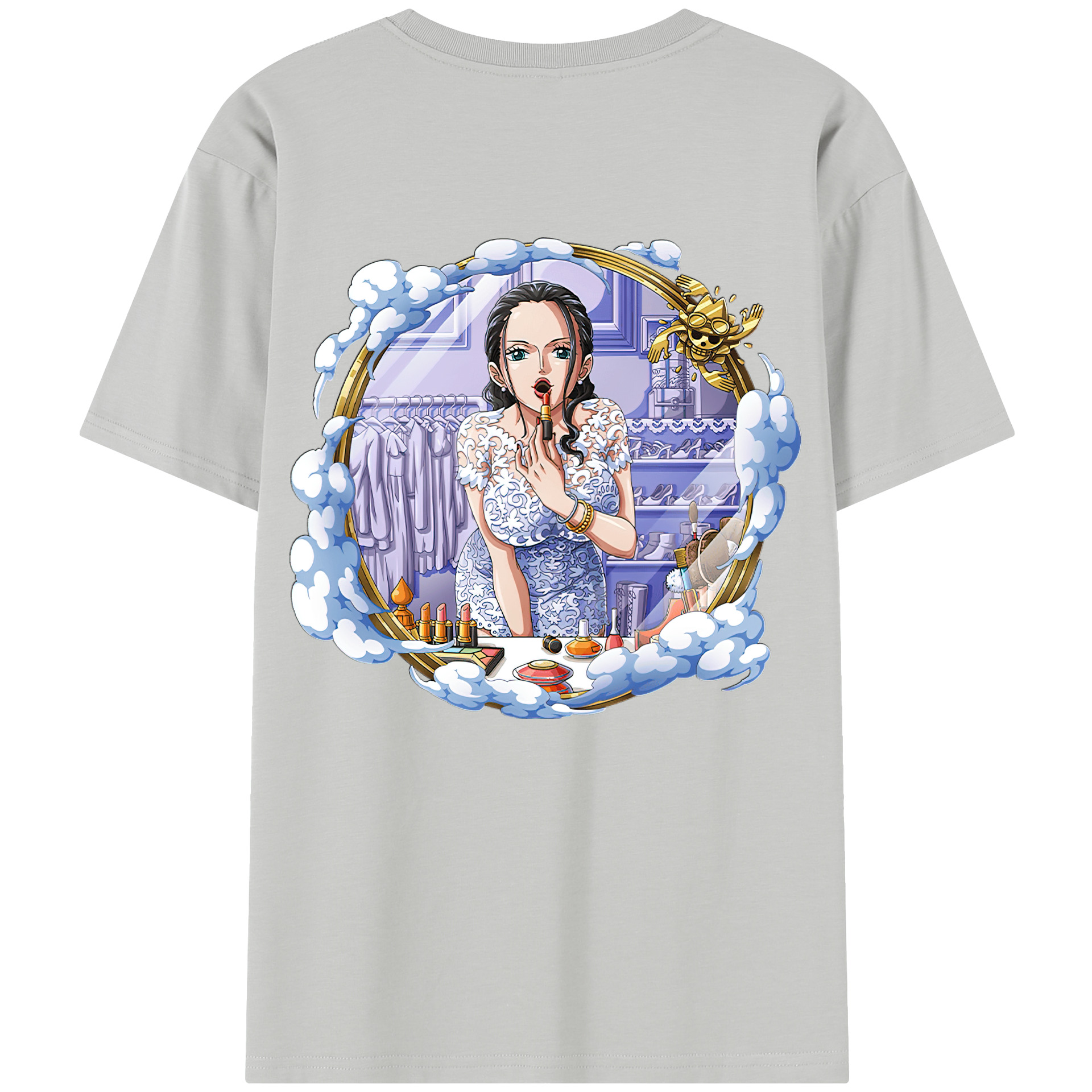 ワンピース ニコ・ロビン ONE PIECE Nico Robin 綿100％半袖Tシャツ（背面プリント）