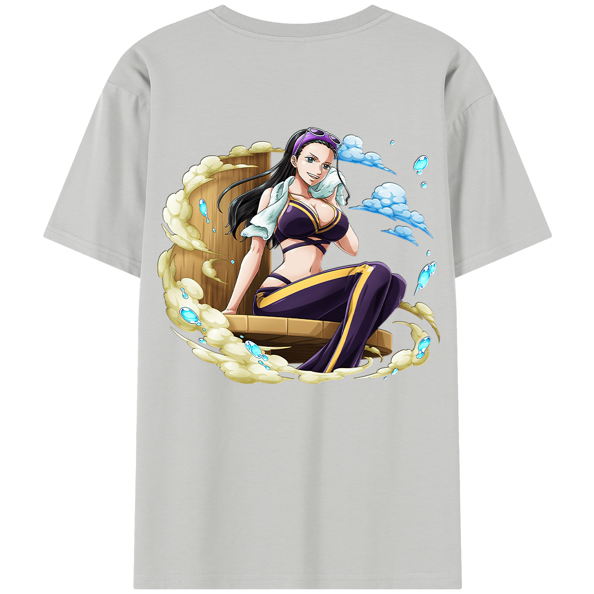 ワンピース ニコ・ロビン ONE PIECE Nico Robin 綿100％半袖Tシャツ（背面プリント）