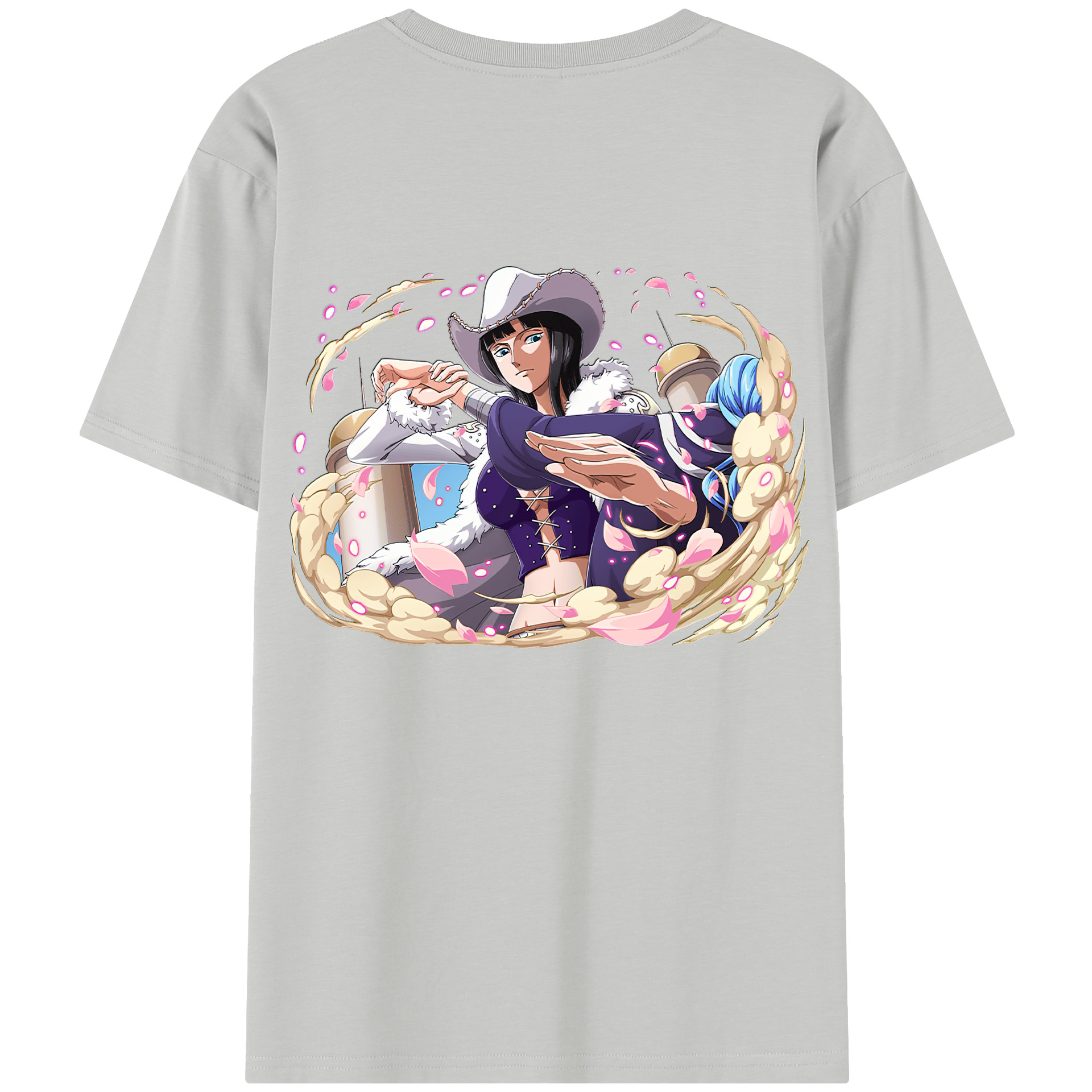ワンピース ニコ・ロビン ONE PIECE Nico Robin 綿100％半袖Tシャツ（背面プリント）