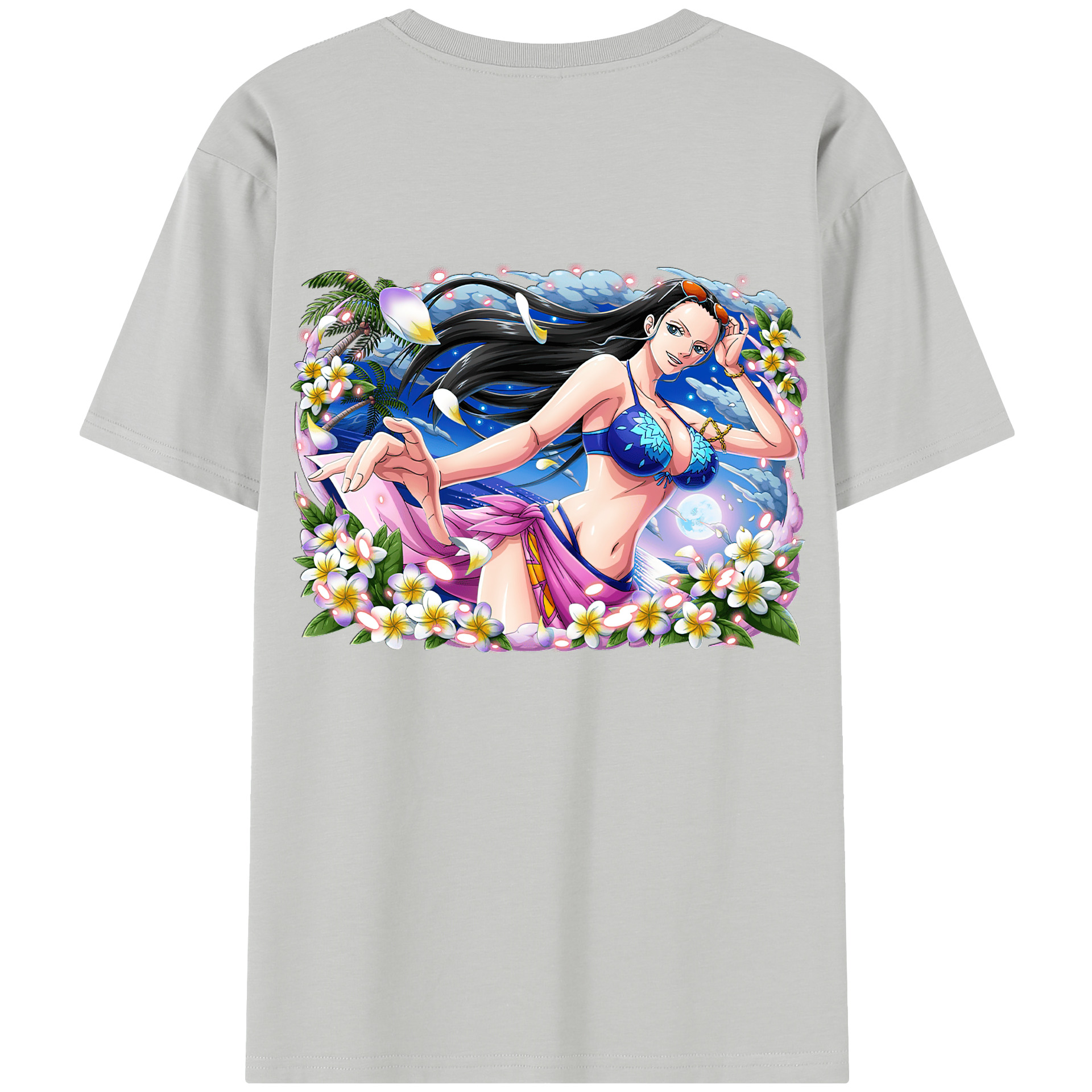 ワンピース ニコ・ロビン ONE PIECE Nico Robin 綿100％半袖Tシャツ（背面プリント）