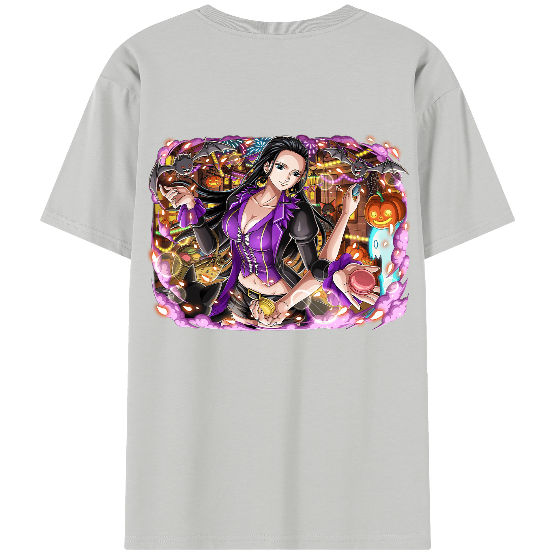 ワンピース ニコ・ロビン ONE PIECE Nico Robin 綿100％半袖Tシャツ（背面プリント）