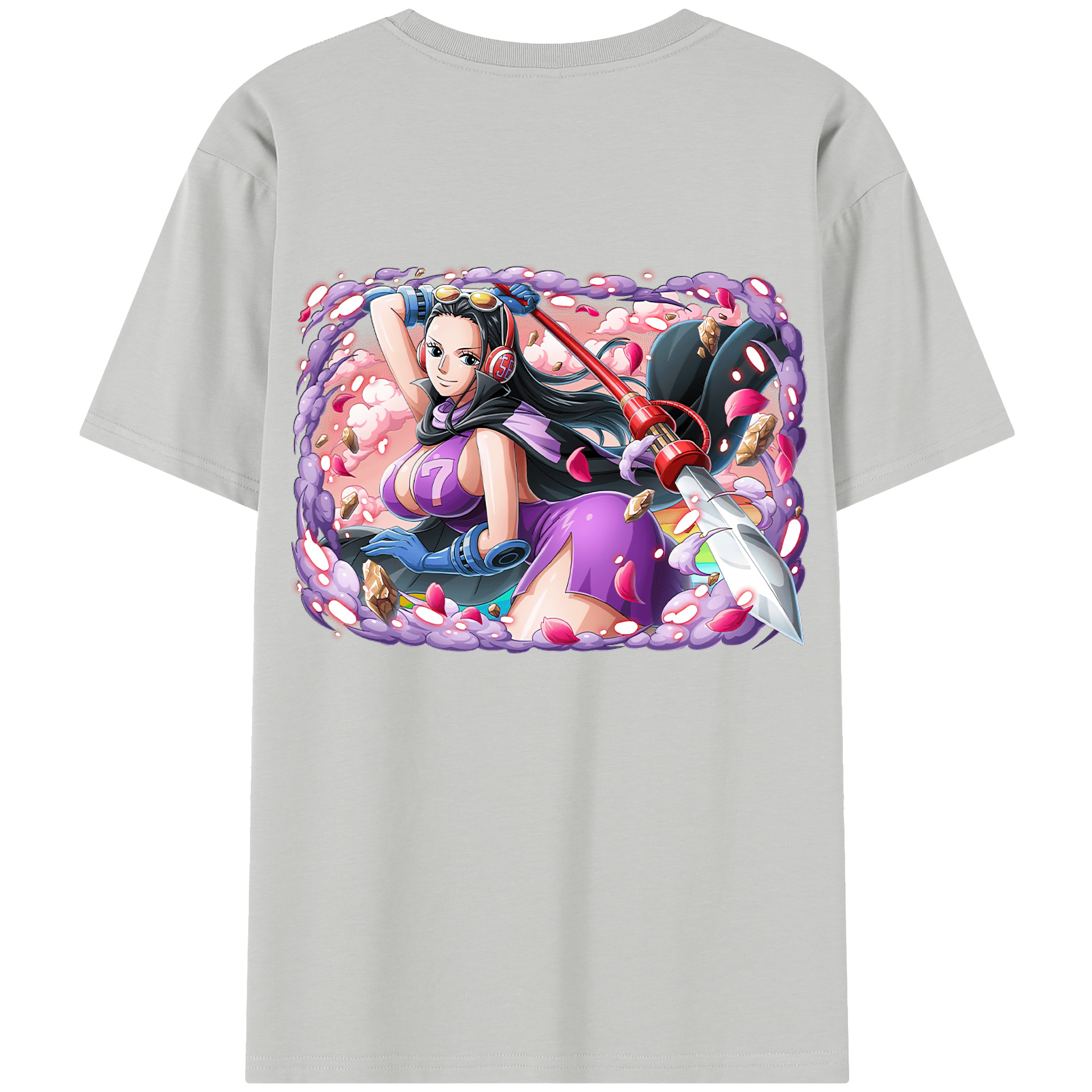 ワンピース ニコ・ロビン ONE PIECE Nico Robin 綿100％半袖Tシャツ（背面プリント）