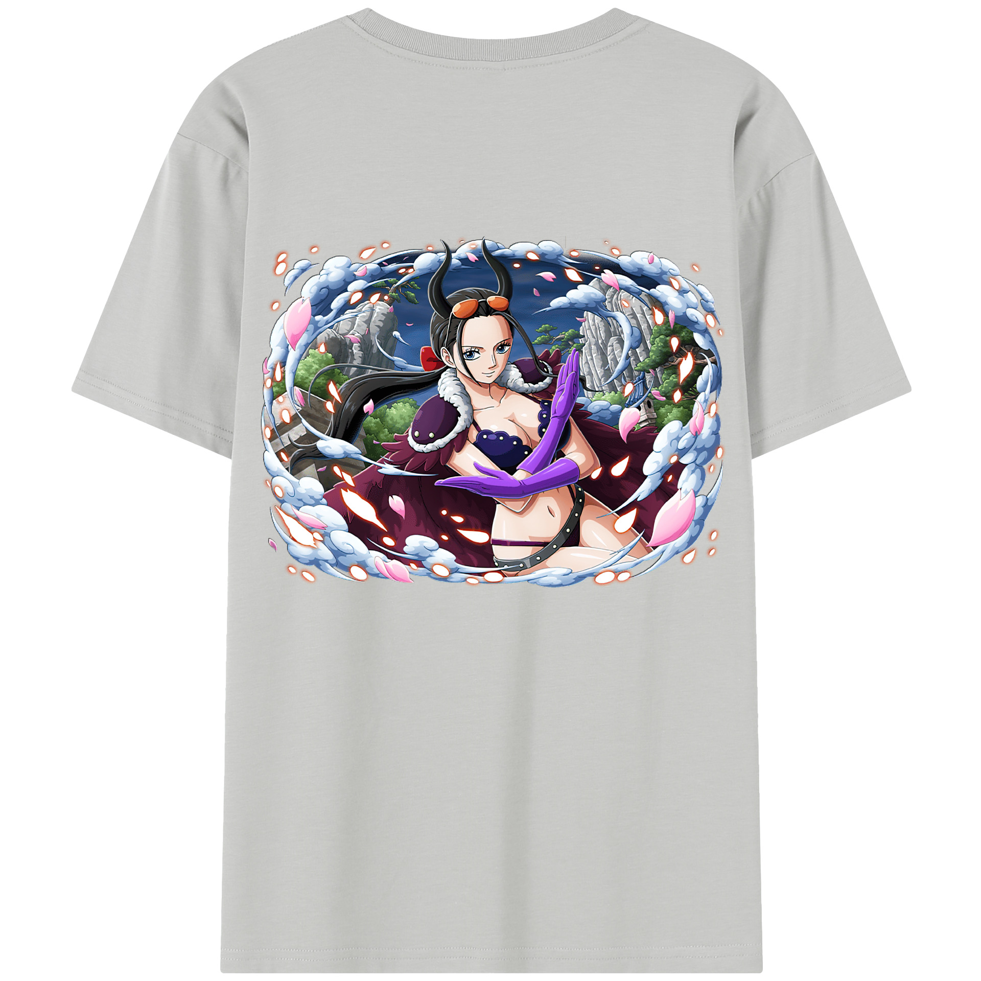 ワンピース ニコ・ロビン ONE PIECE Nico Robin 綿100％半袖Tシャツ（背面プリント）