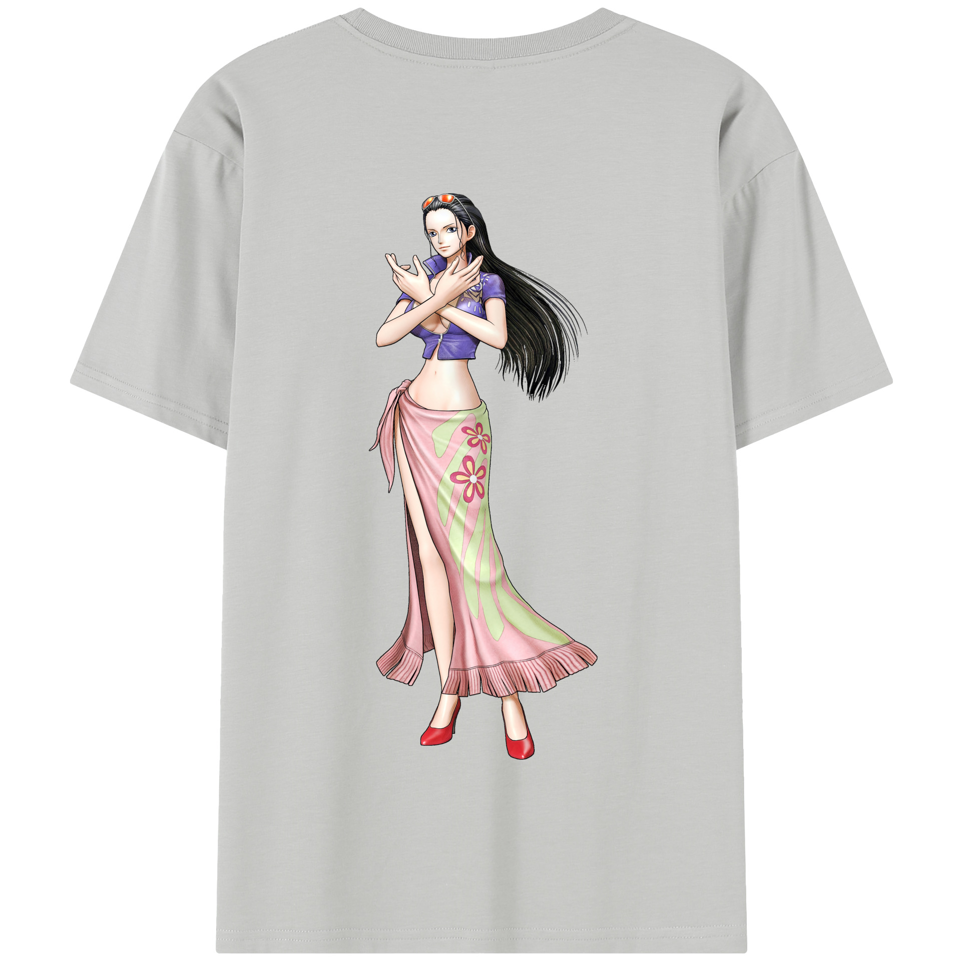 ワンピース ニコ・ロビン ONE PIECE Nico Robin 綿100％半袖Tシャツ（背面プリント）
