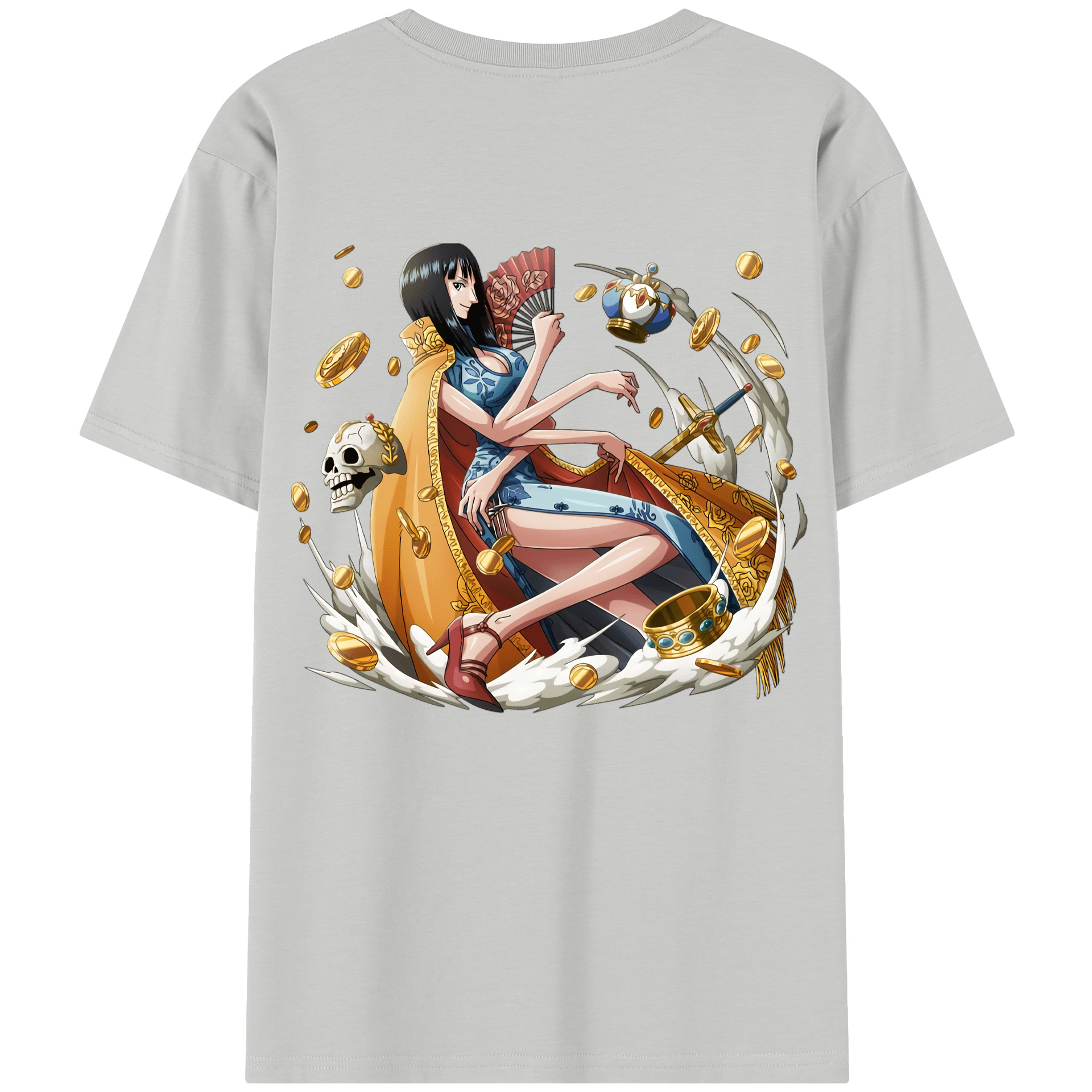 ワンピース ニコ・ロビン ONE PIECE Nico Robin 綿100％半袖Tシャツ（背面プリント）