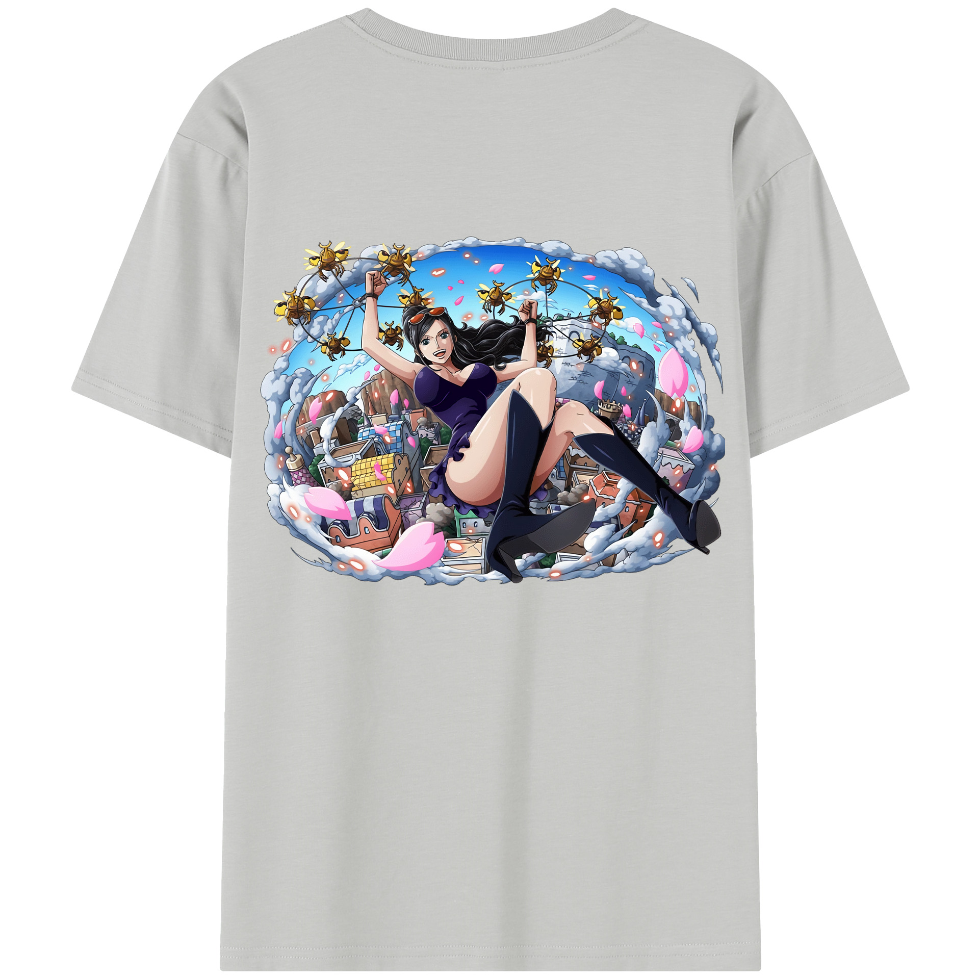ワンピース ニコ・ロビン ONE PIECE Nico Robin 綿100％半袖Tシャツ（背面プリント）