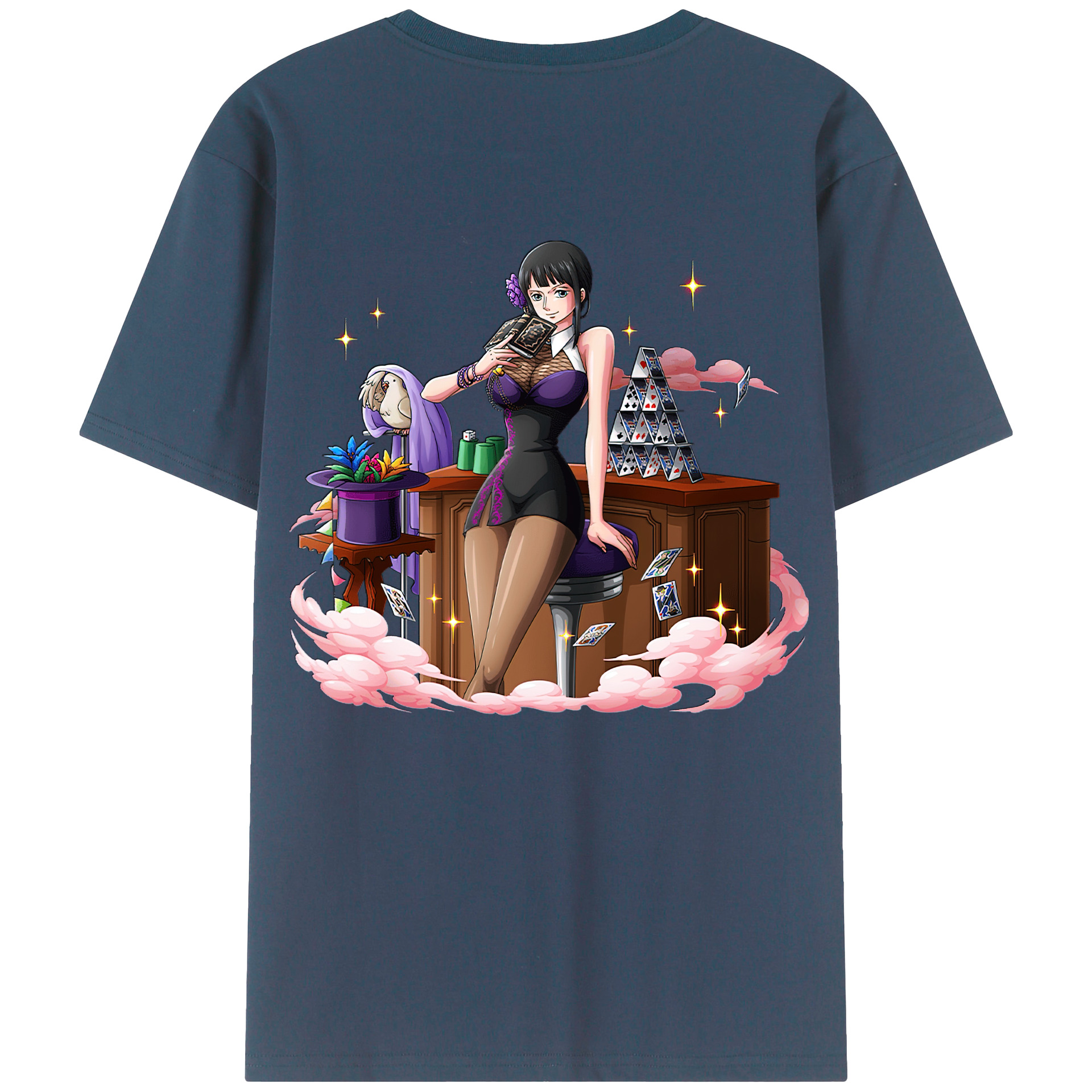 ワンピース ニコ・ロビン ONE PIECE Nico Robin 綿100％半袖Tシャツ（背面プリント）