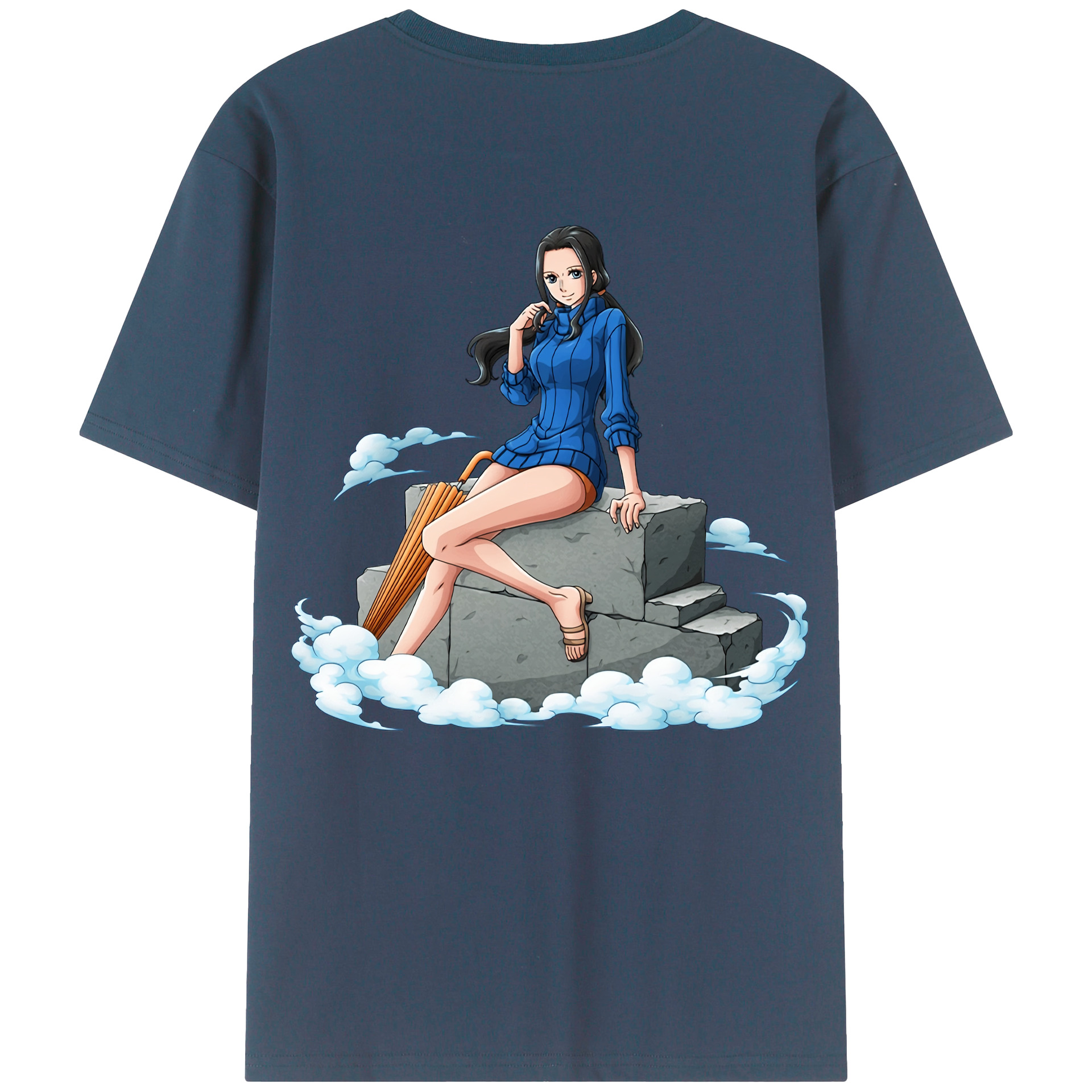 ワンピース ニコ・ロビン ONE PIECE Nico Robin 綿100％半袖Tシャツ（背面プリント）