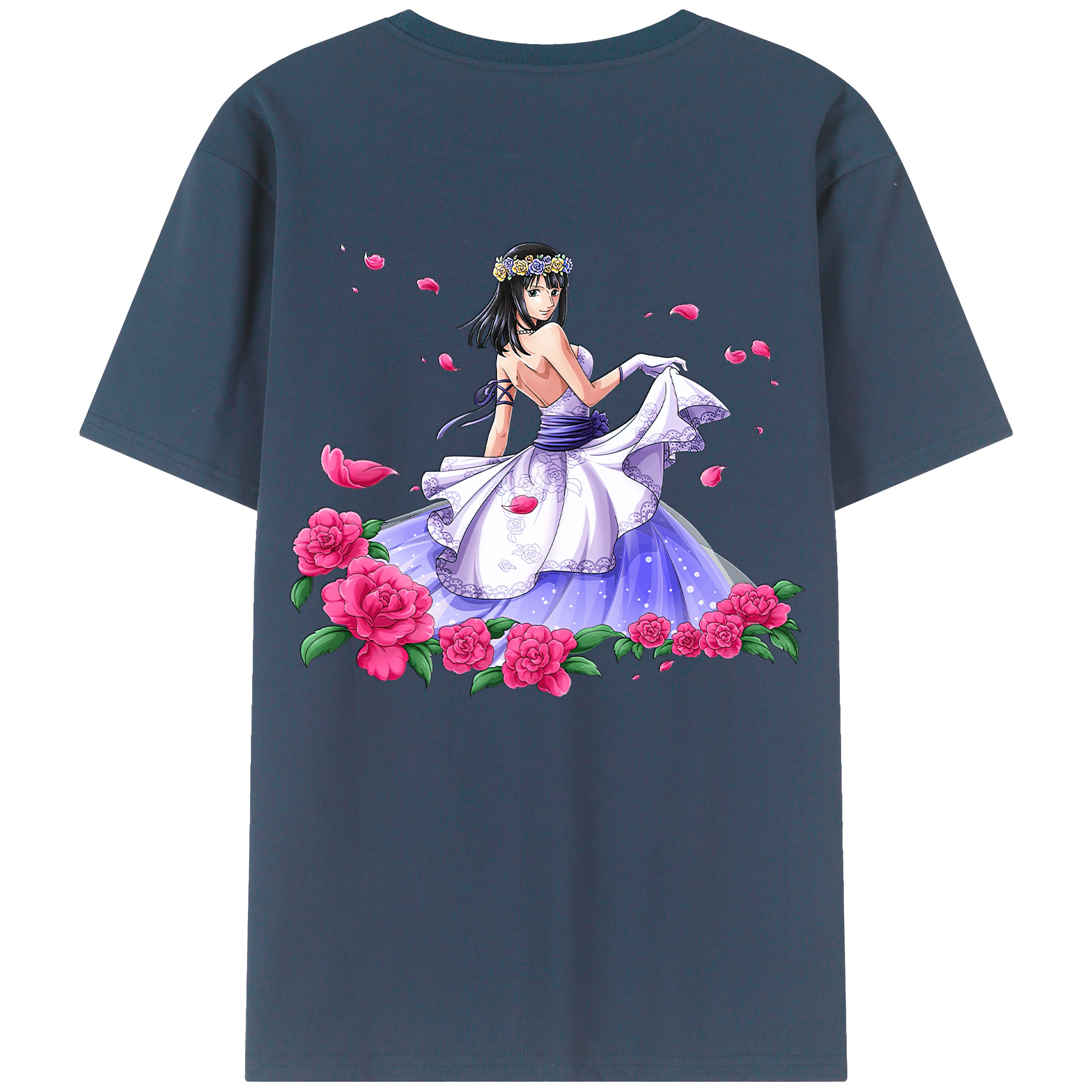 ワンピース ニコ・ロビン ONE PIECE Nico Robin 綿100％半袖Tシャツ（背面プリント）