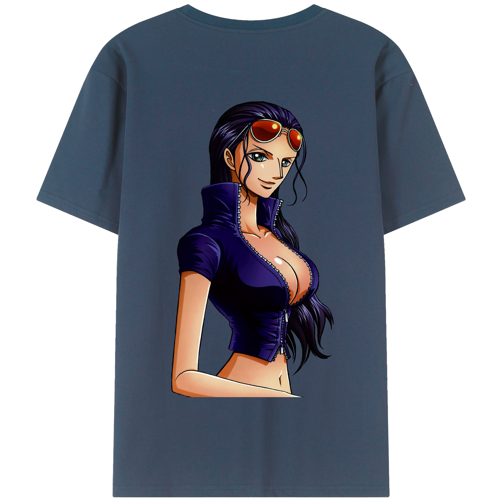 ワンピース ニコ・ロビン ONE PIECE Nico Robin 綿100％半袖Tシャツ（背面プリント）