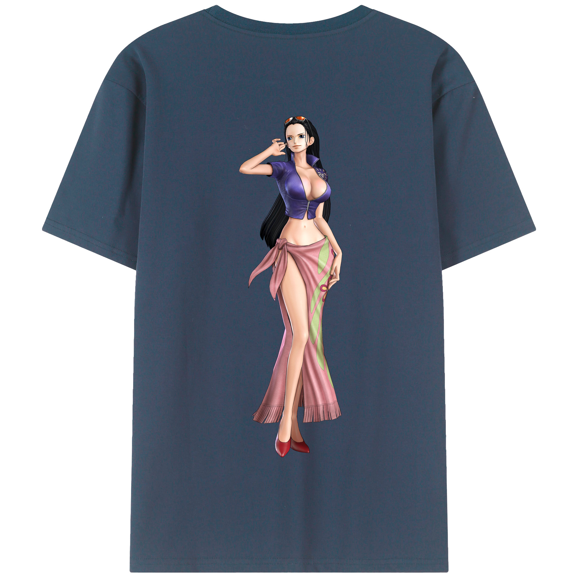 ワンピース ニコ・ロビン ONE PIECE Nico Robin 綿100％半袖Tシャツ（背面プリント）