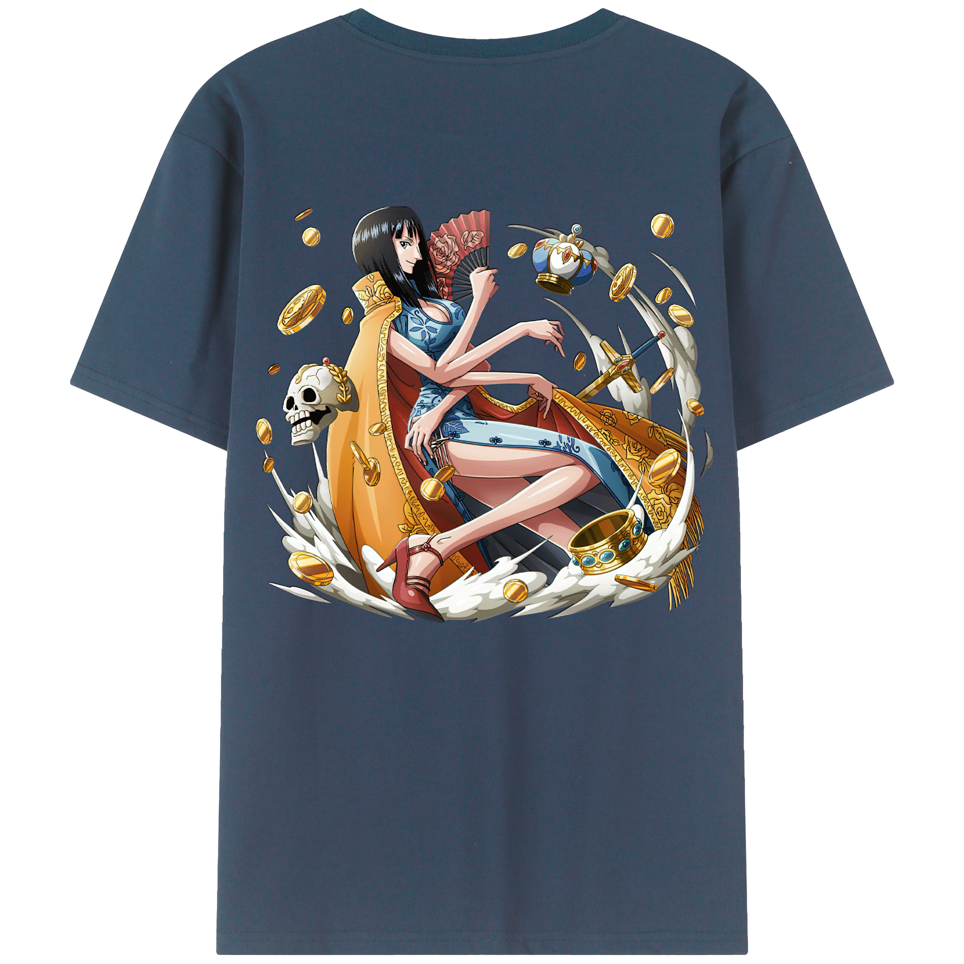 ワンピース ニコ・ロビン ONE PIECE Nico Robin 綿100％半袖Tシャツ（背面プリント）