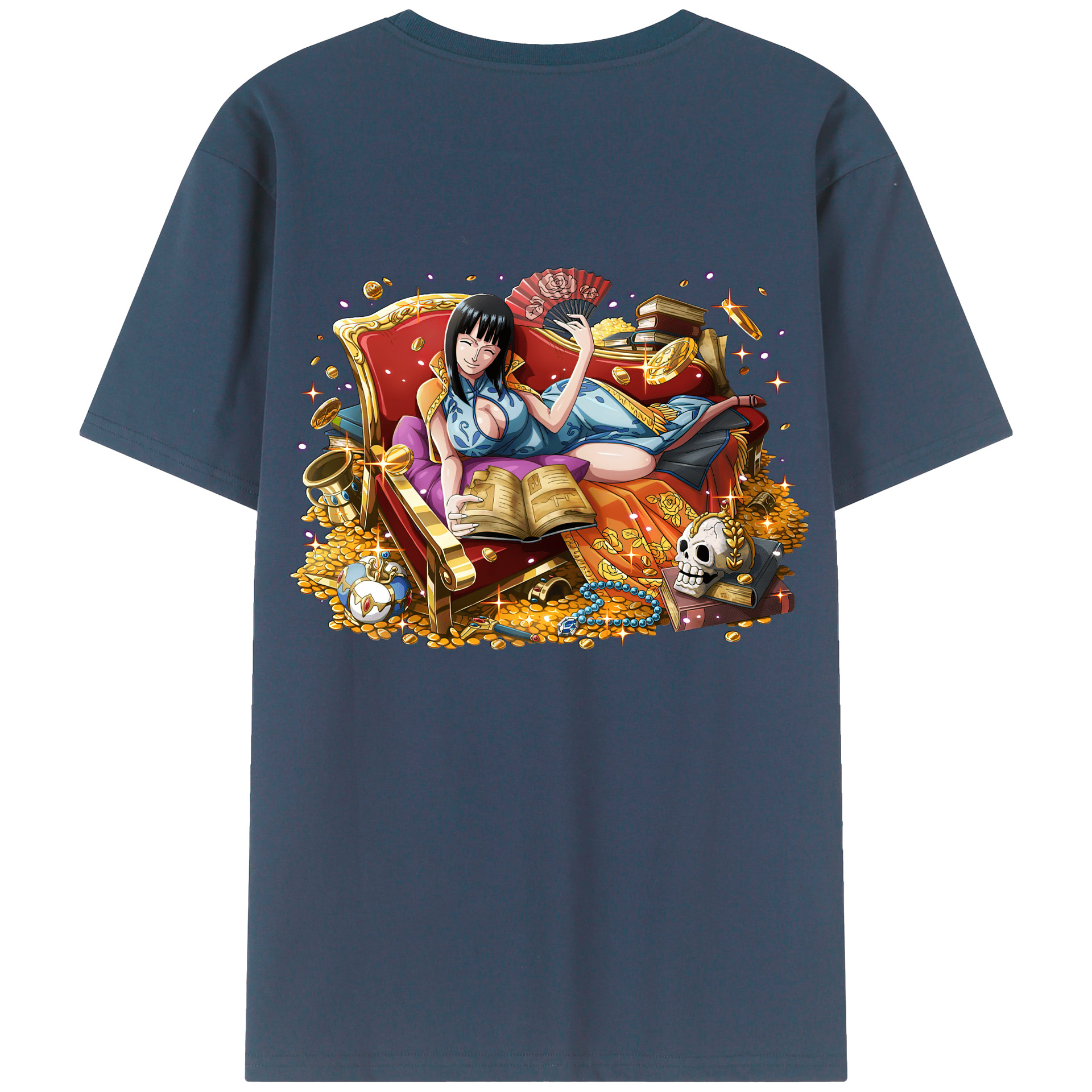 ワンピース ニコ・ロビン ONE PIECE Nico Robin 綿100％半袖Tシャツ（背面プリント）