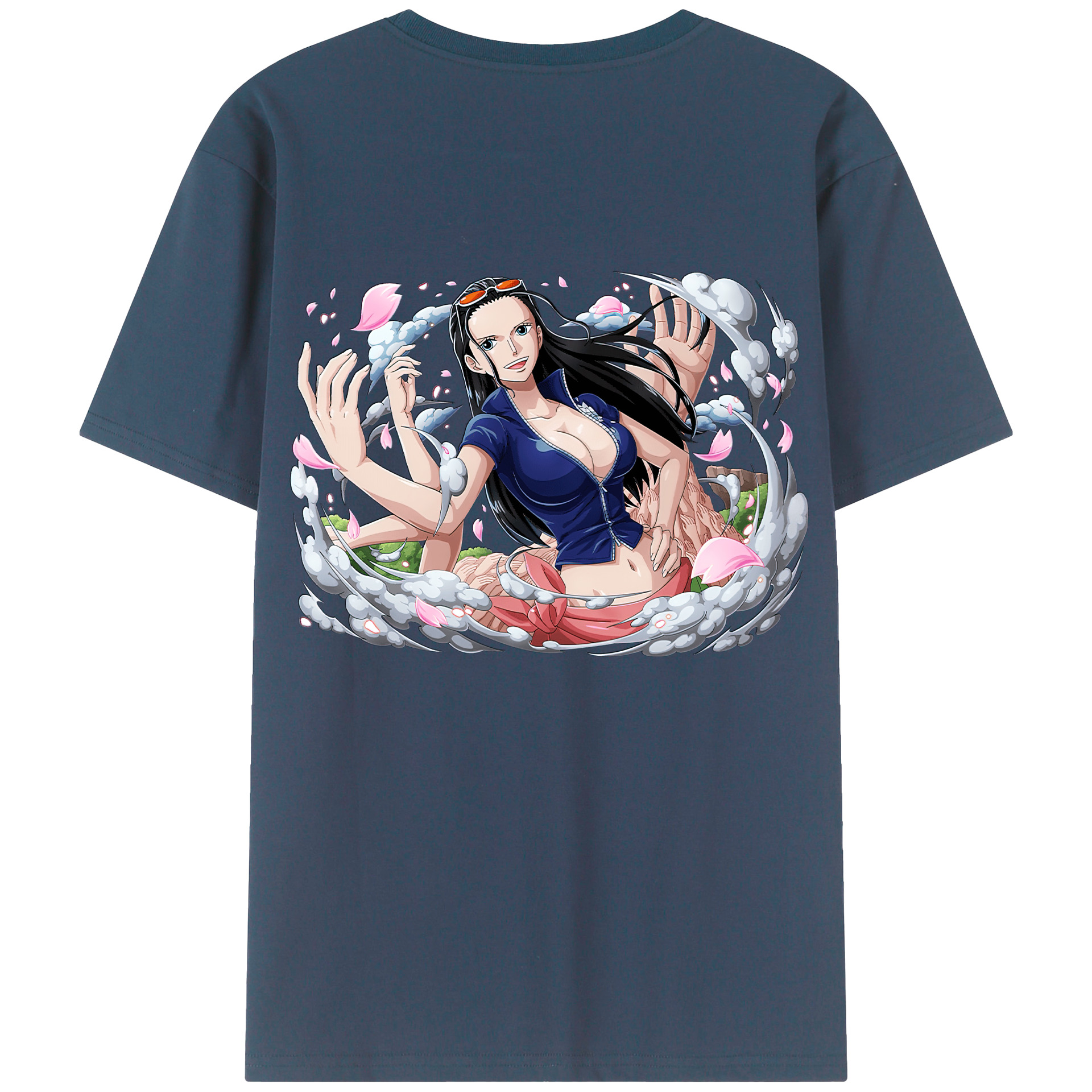 ワンピース ニコ・ロビン ONE PIECE Nico Robin 綿100％半袖Tシャツ（背面プリント）