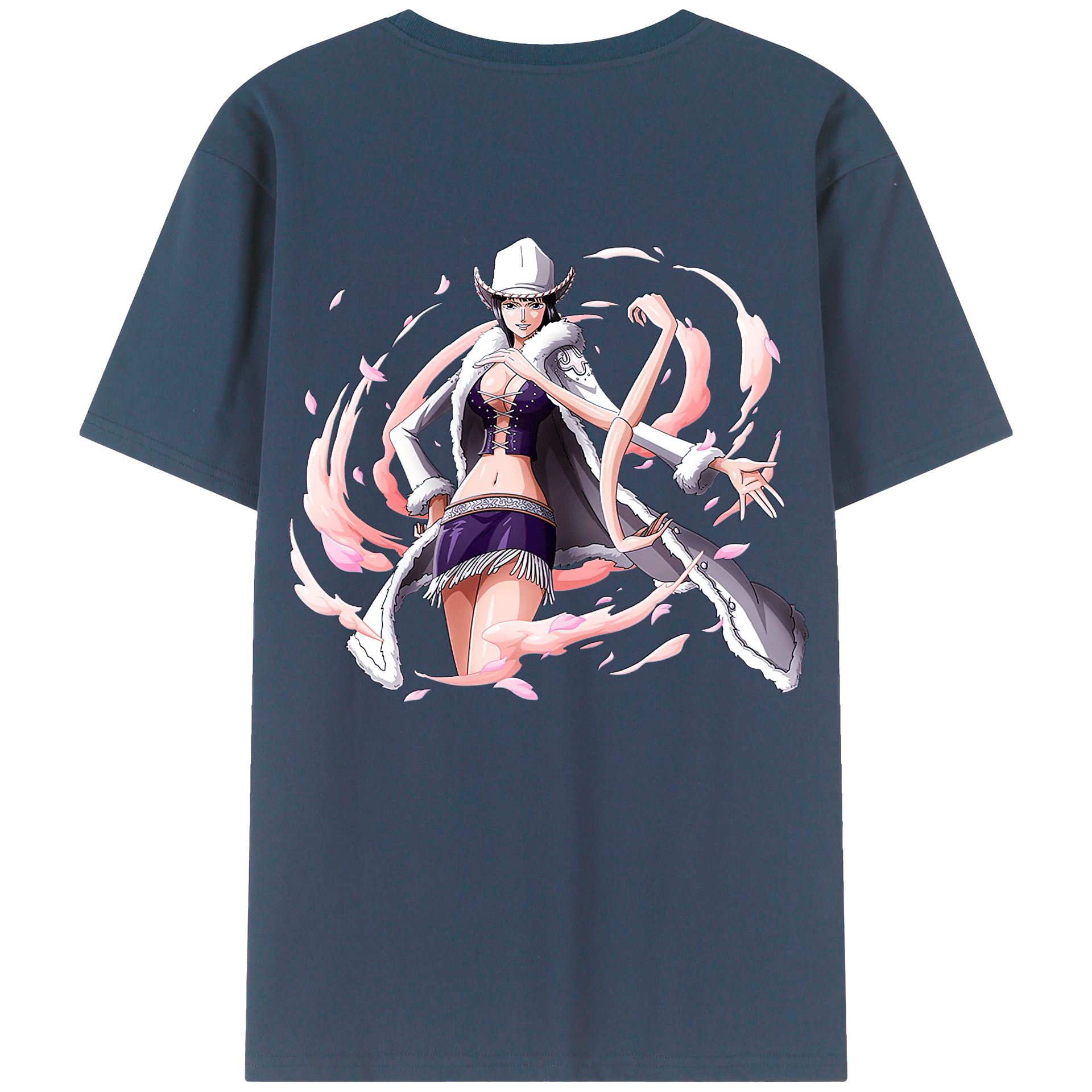 ワンピース ニコ・ロビン ONE PIECE Nico Robin 綿100％半袖Tシャツ（背面プリント）