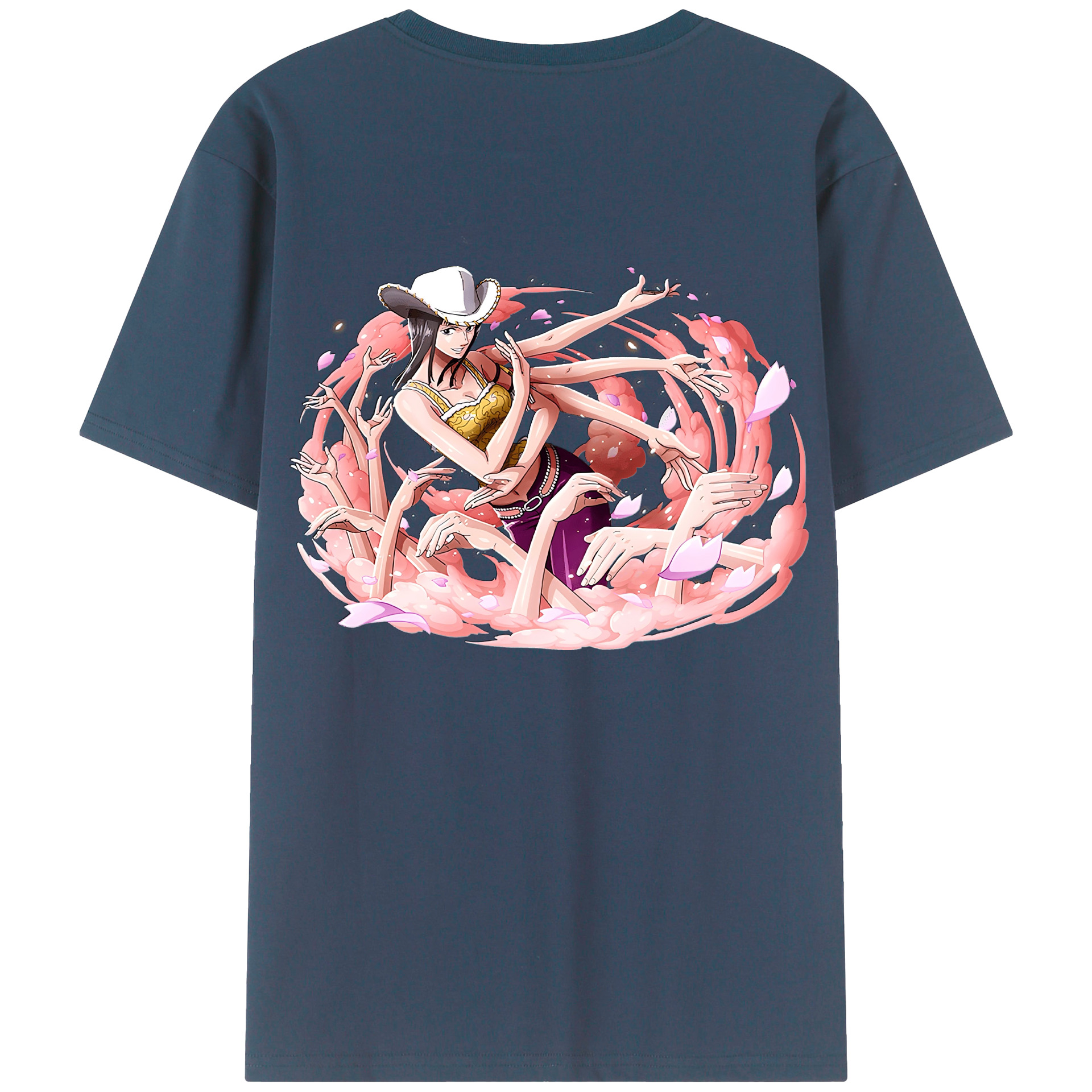 ワンピース ニコ・ロビン ONE PIECE Nico Robin 綿100％半袖Tシャツ（背面プリント）