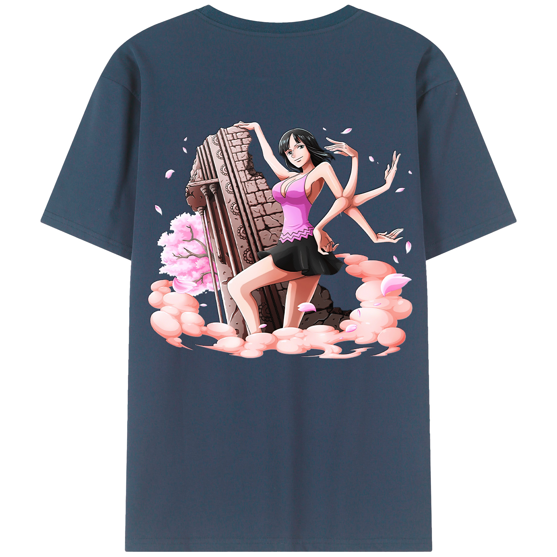 ワンピース ニコ・ロビン ONE PIECE Nico Robin 綿100％半袖Tシャツ（背面プリント）
