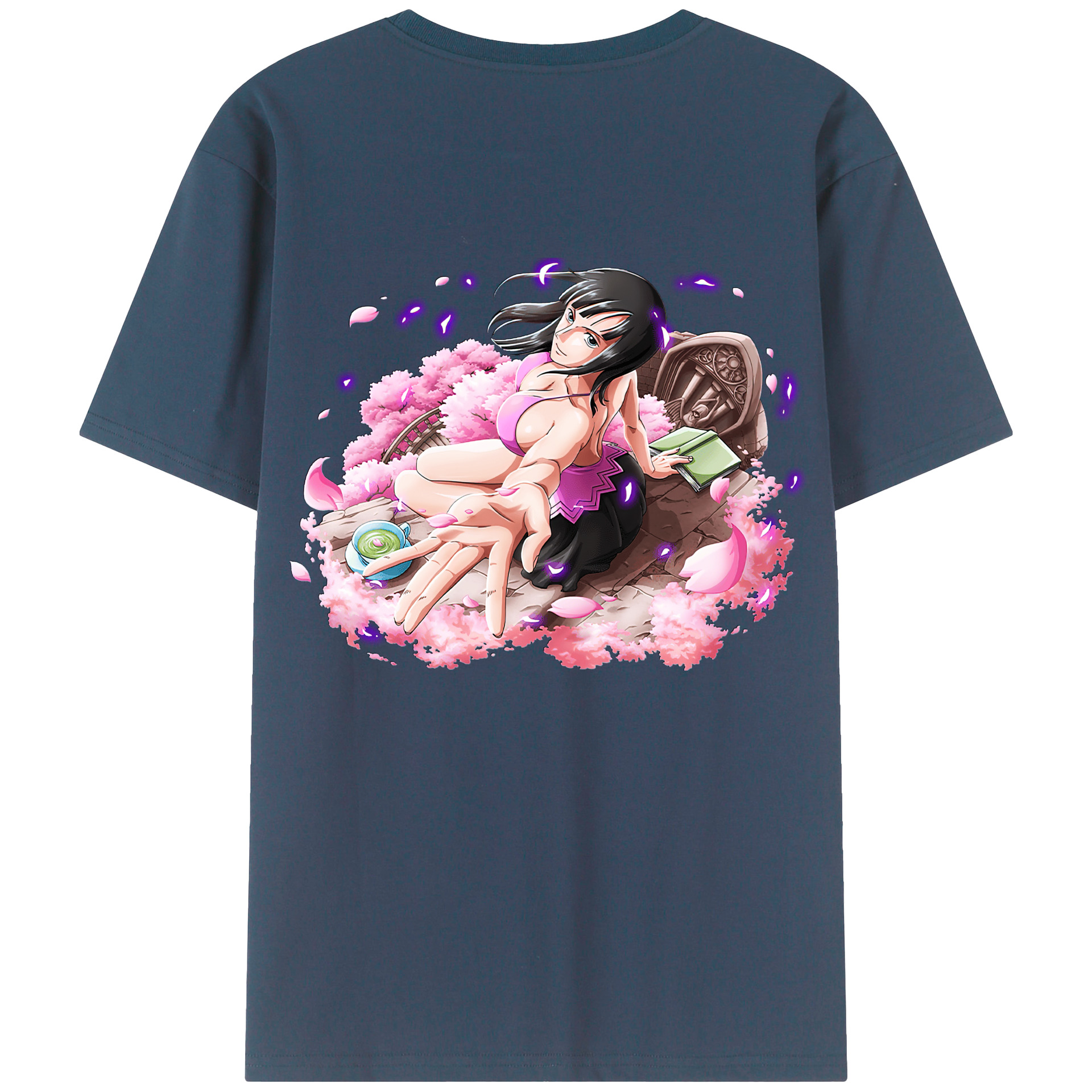 ワンピース ニコ・ロビン ONE PIECE Nico Robin 綿100％半袖Tシャツ（背面プリント）