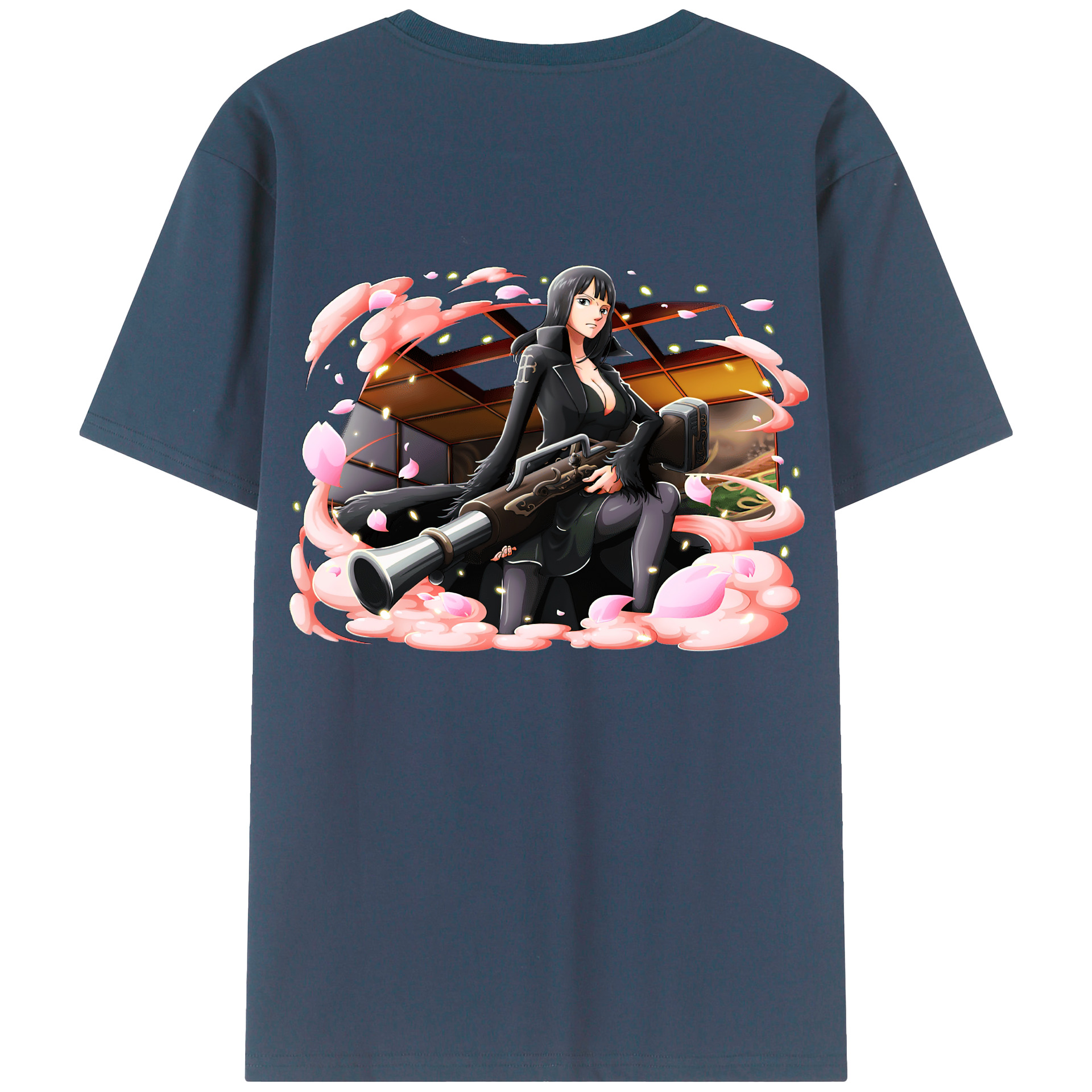 ワンピース ニコ・ロビン ONE PIECE Nico Robin 綿100％半袖Tシャツ（背面プリント）