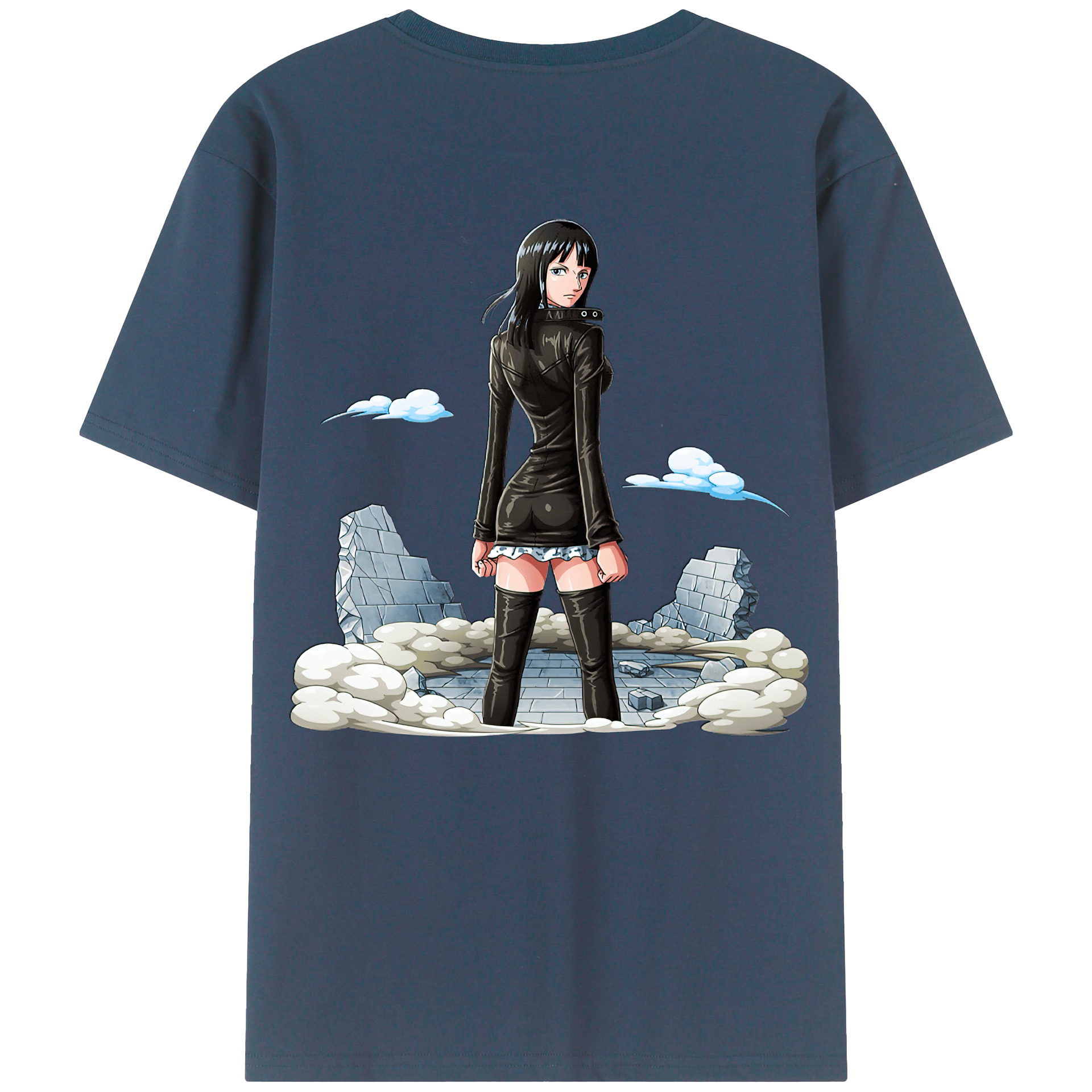ワンピース ニコ・ロビン ONE PIECE Nico Robin 綿100％半袖Tシャツ（背面プリント）