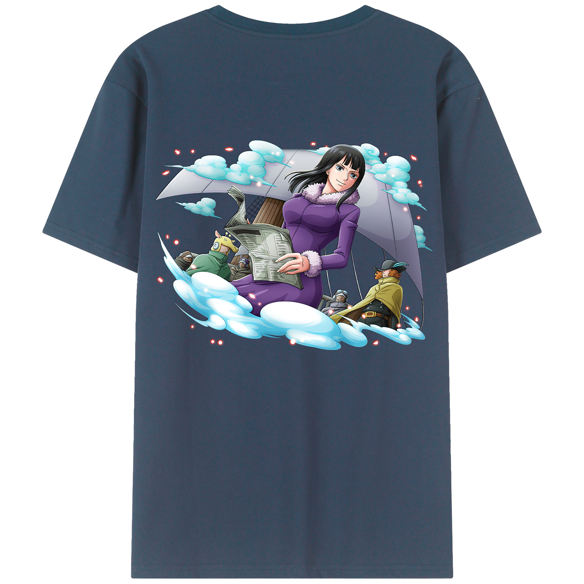 ワンピース ニコ・ロビン ONE PIECE Nico Robin 綿100％半袖Tシャツ（背面プリント）