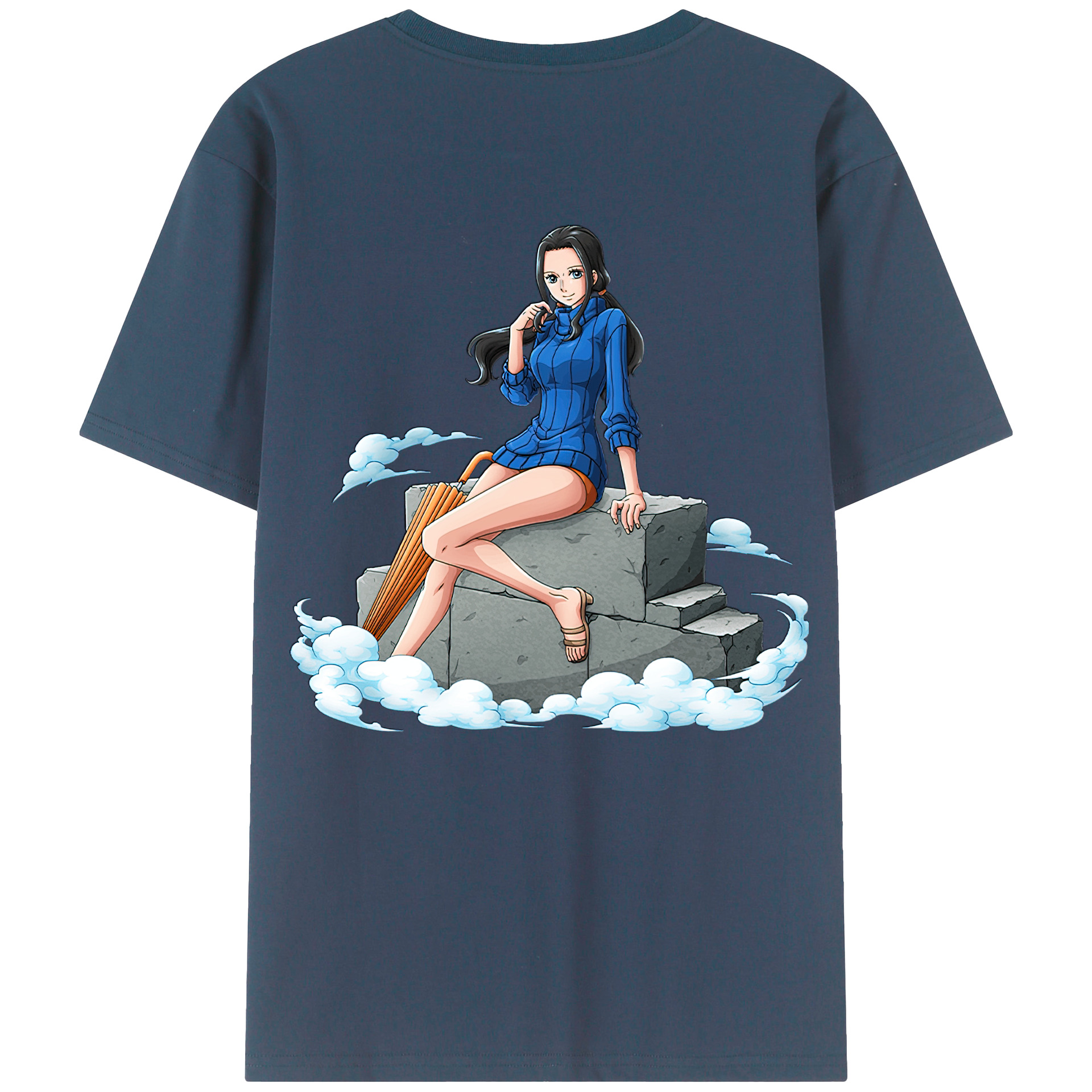 ワンピース ニコ・ロビン ONE PIECE Nico Robin 綿100％半袖Tシャツ（背面プリント）