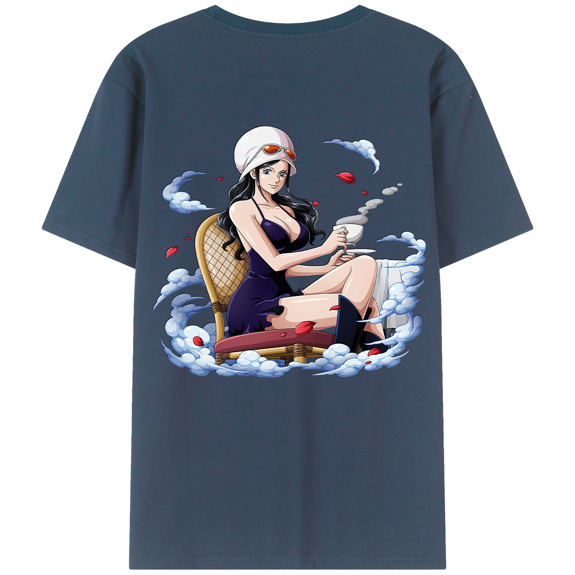 ワンピース ニコ・ロビン ONE PIECE Nico Robin 綿100％半袖Tシャツ（背面プリント）